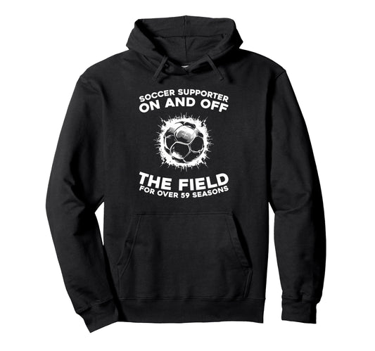59 Years Old Team Sports Player Hoodie - Casual Everyday Wear for Adults - T-Shirt, Sweatshirt, Hoodie