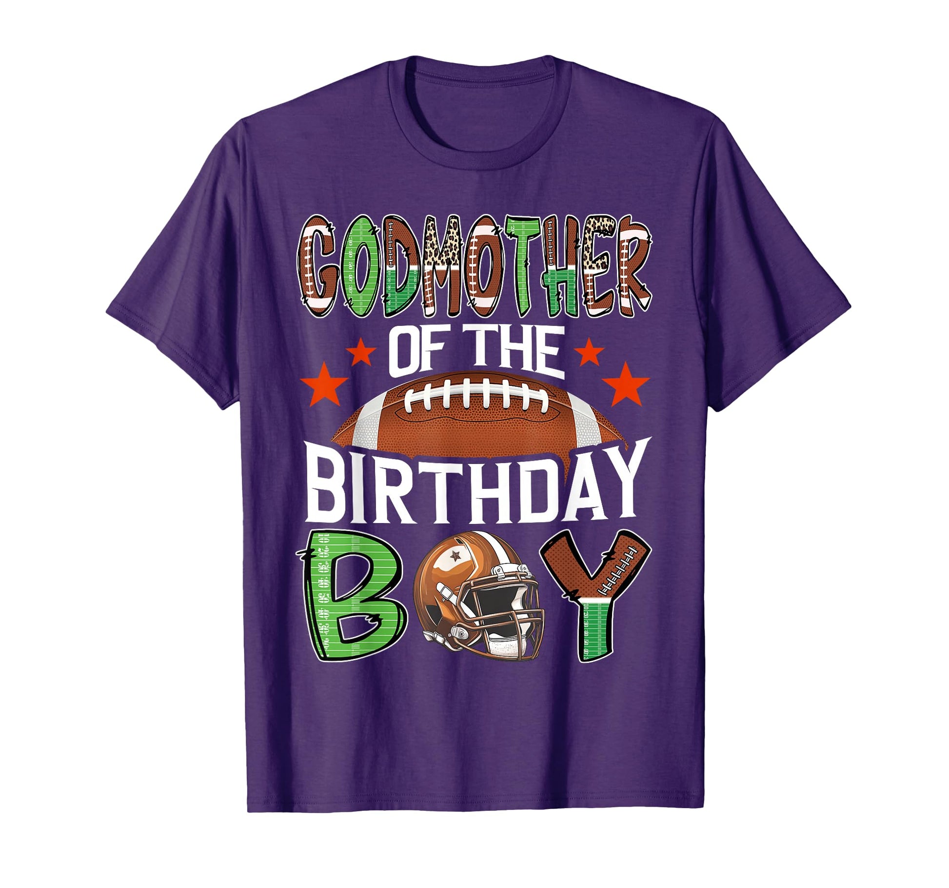 Godmother Birthday Game Day Football T-Shirt - Trendy Graphic Men Women - T-Shirt, Sweatshirt, Hoodie