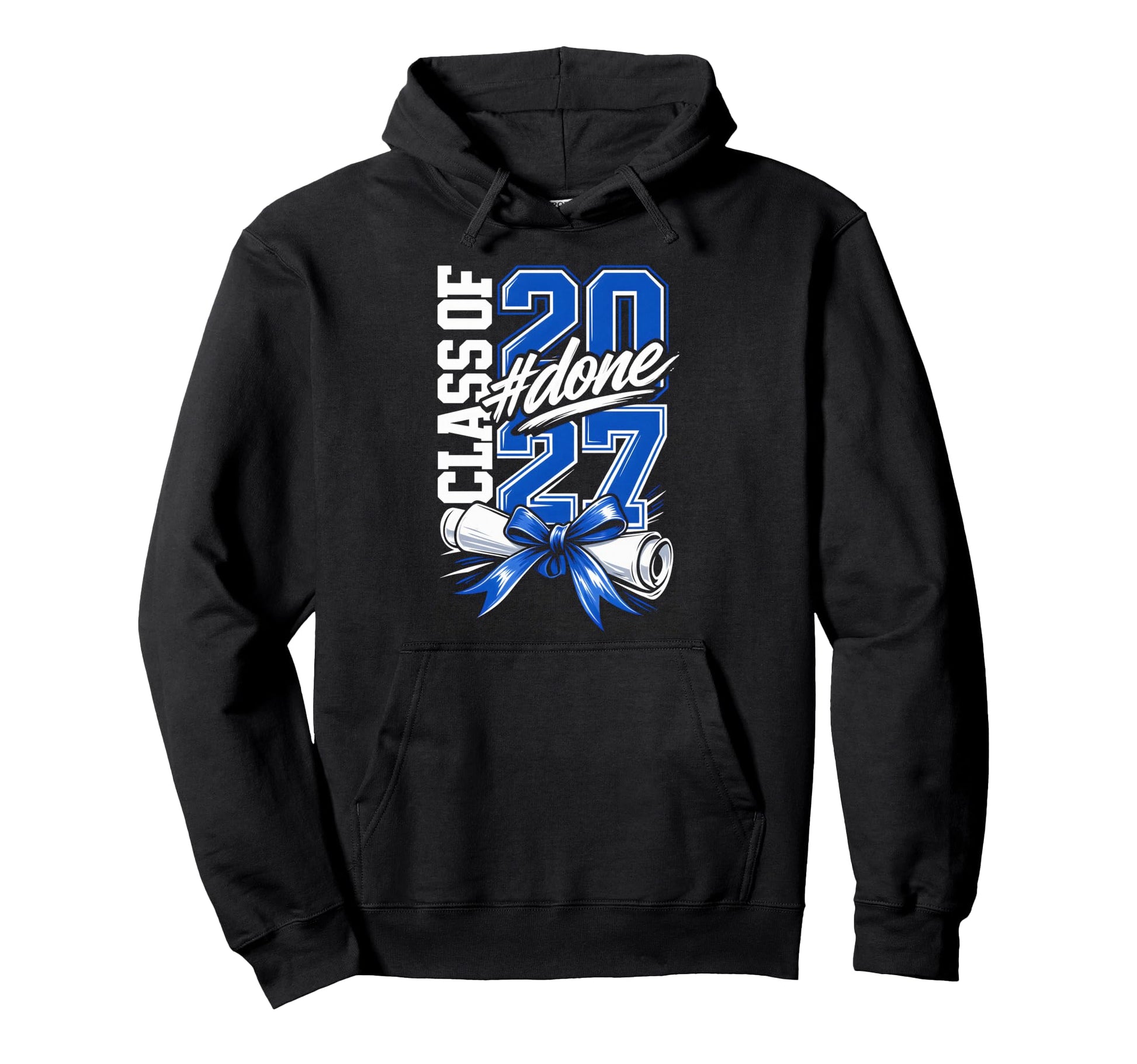 Senior Graduation School Done Class 2027 Hoodie - Unique Graphic Men Women - T-Shirt, Sweatshirt, Hoodie