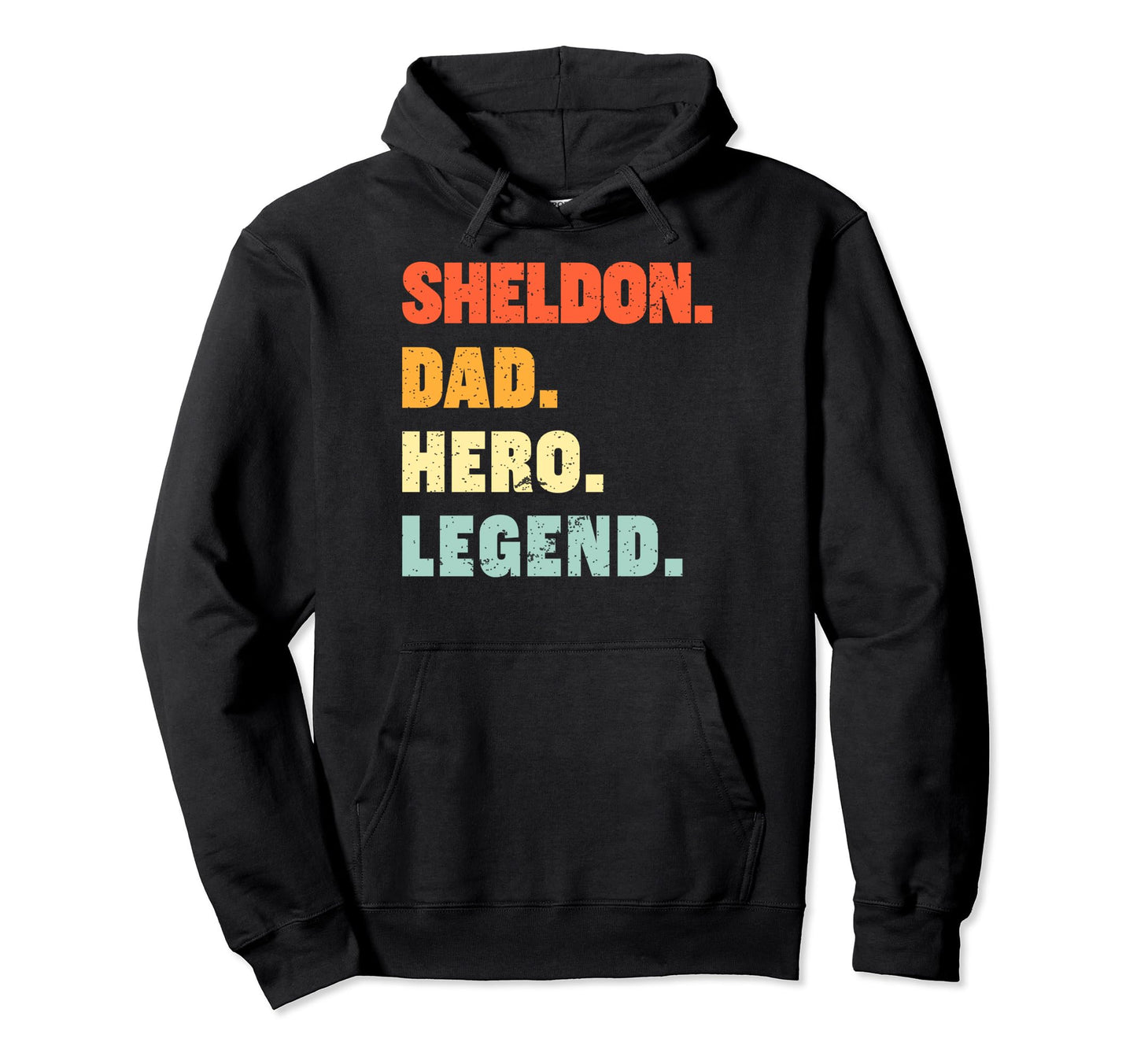 Sheldon Dad Hero Legend Personalized Hoodie - Minimalist Print for Adults - T-Shirt, Sweatshirt, Hoodie