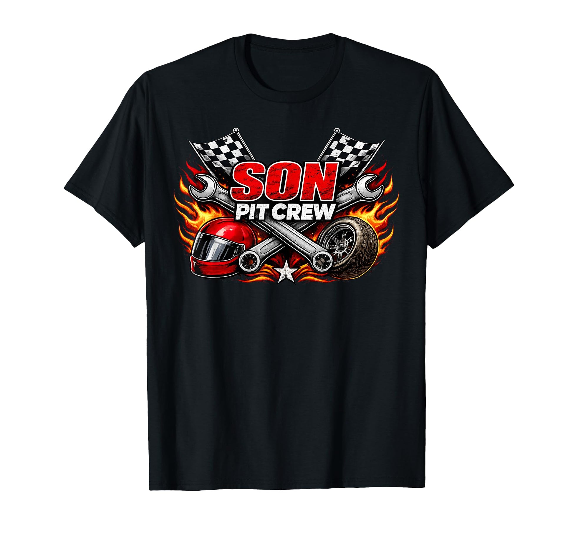 Son Pit Crew Car Racing Lover Birthday T-Shirt - Minimalist Print Unisex - T-Shirt, Sweatshirt, Hoodie
