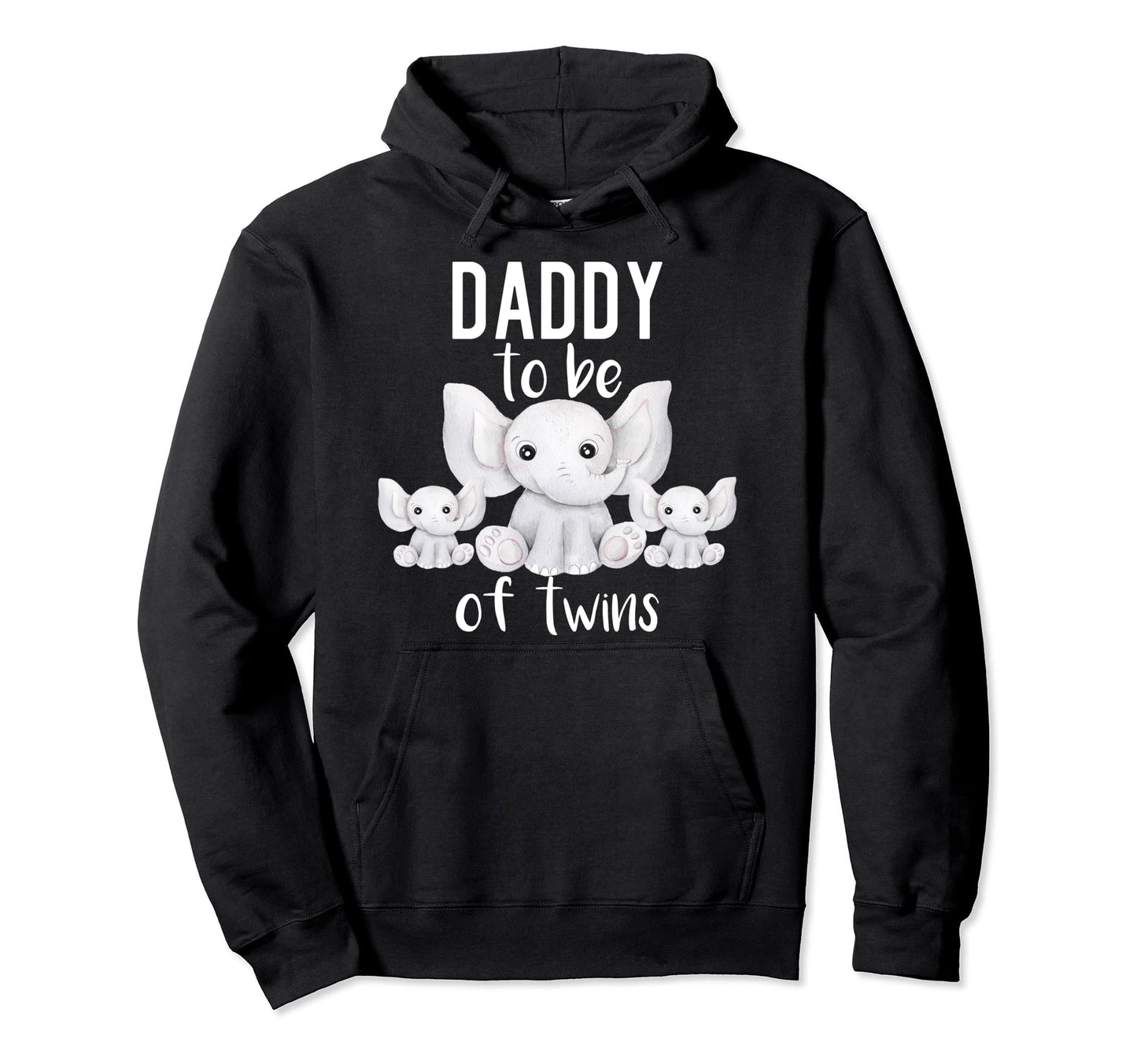 Daddy To Be Twins Elephant Shower Hoodie - Streetwear Style for Adults - T-Shirt, Sweatshirt, Hoodie