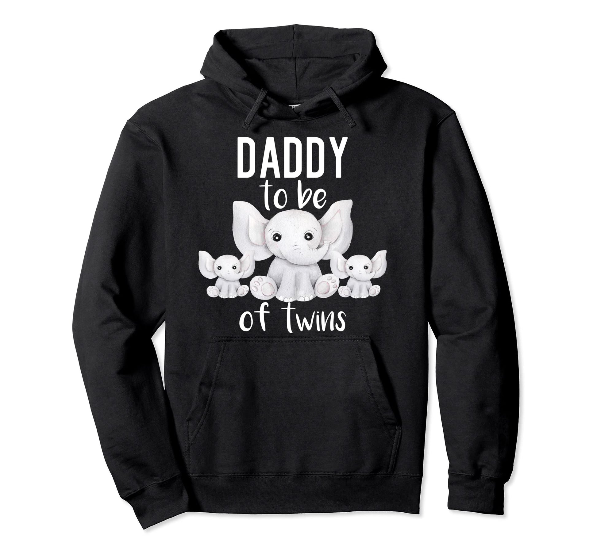 Daddy To Be Twins Elephant Shower Hoodie - Streetwear Style for Adults - T-Shirt, Sweatshirt, Hoodie