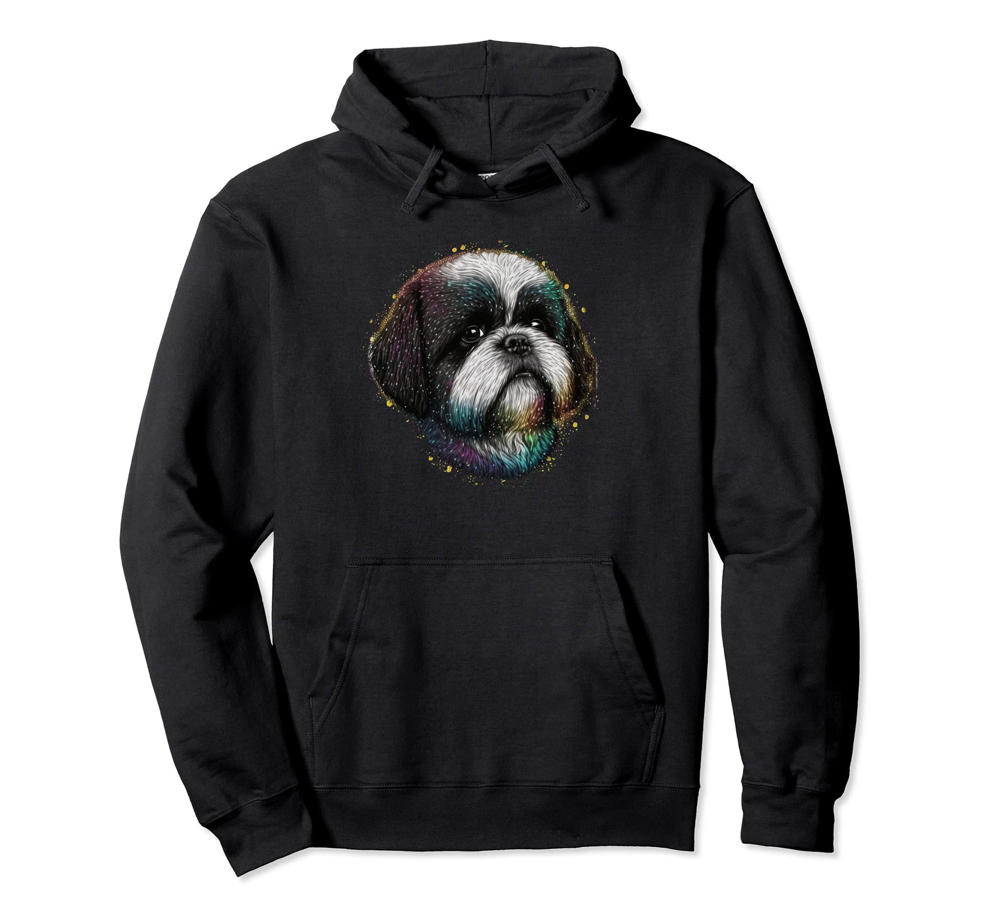 Shih Tzu Lover Colorful Art Dog Mom Hoodie - Minimalist Print Men Women - T-Shirt, Sweatshirt, Hoodie