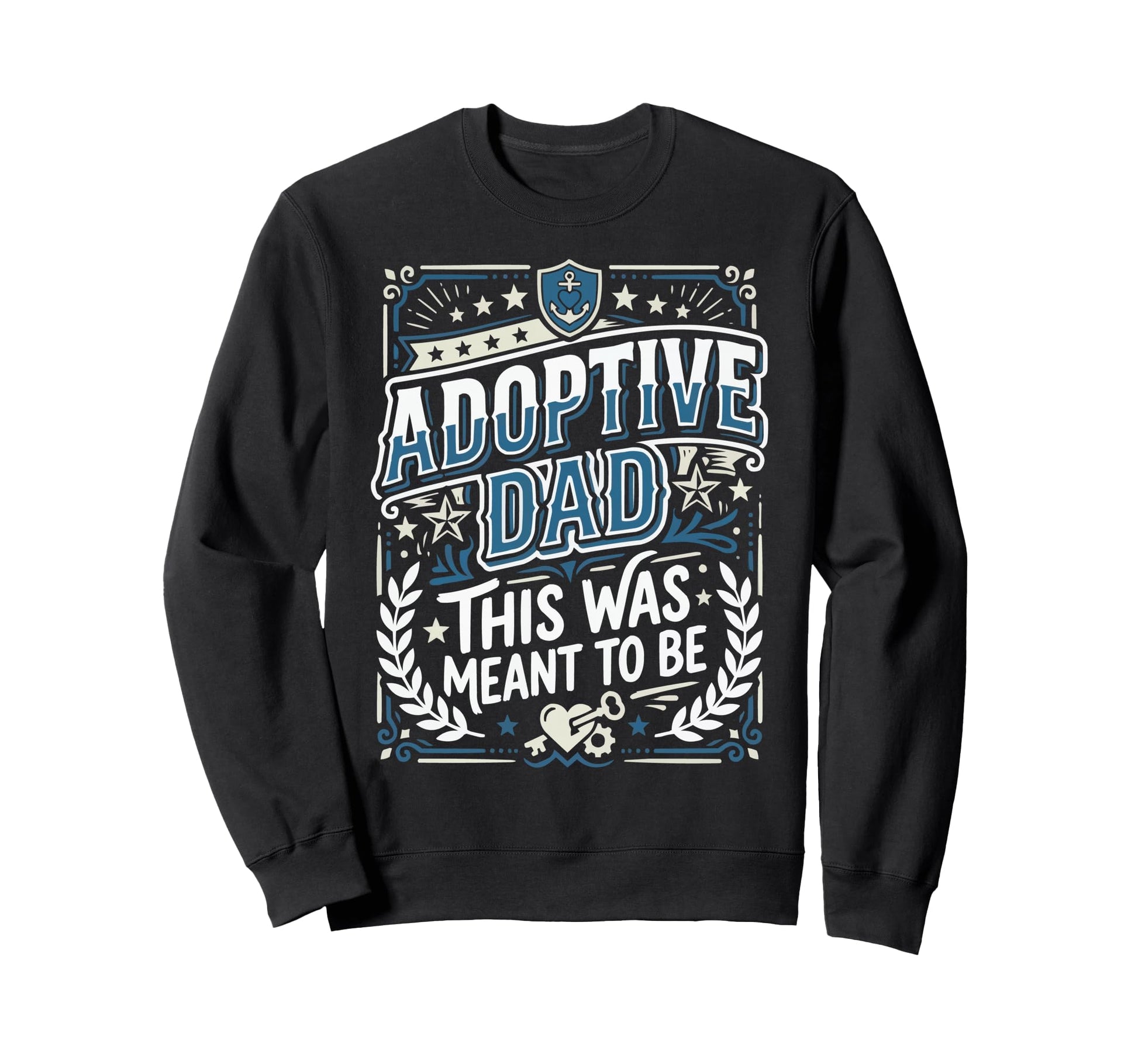 Adoptive Dad Adoption Fathers Day Sweatshirt - Minimalist Print Men Women - T-Shirt, Sweatshirt, Hoodie