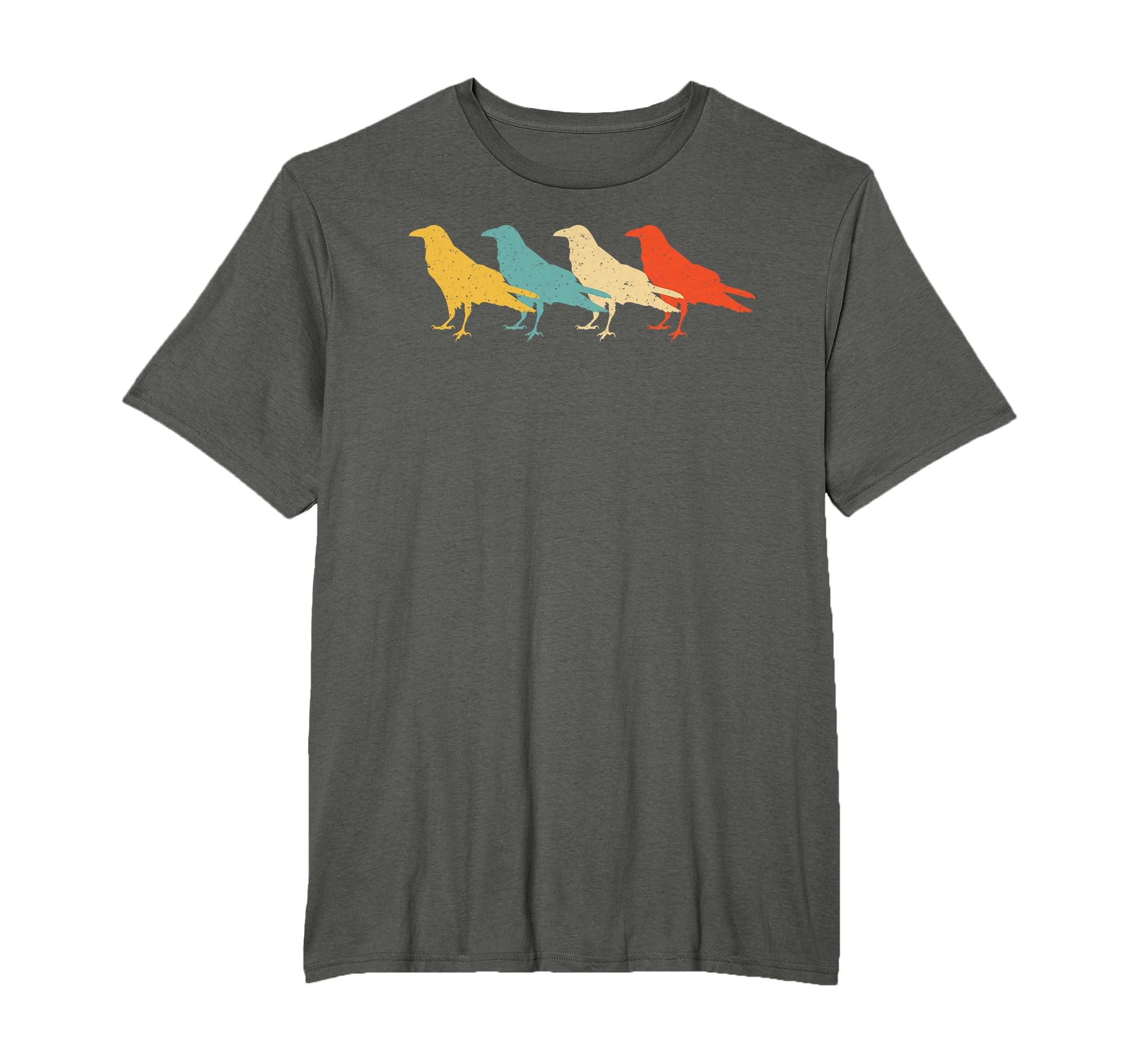 Crow Raven Bird Lover 60S 70S Gift T-Shirt - Novelty Apparel Unisex - T-Shirt, Sweatshirt, Hoodie