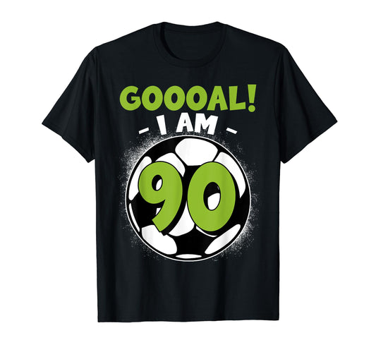 90 Year Old Birthday Soccer Themed T-Shirt - Aesthetic Graphic Unisex - T-Shirt, Sweatshirt, Hoodie
