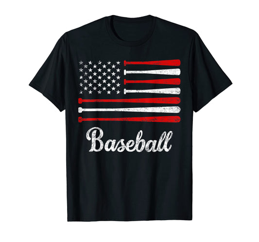 American Flag Baseball Flag Dad Mom T-Shirt - Fun Novelty Design Unisex - T-Shirt, Sweatshirt, Hoodie