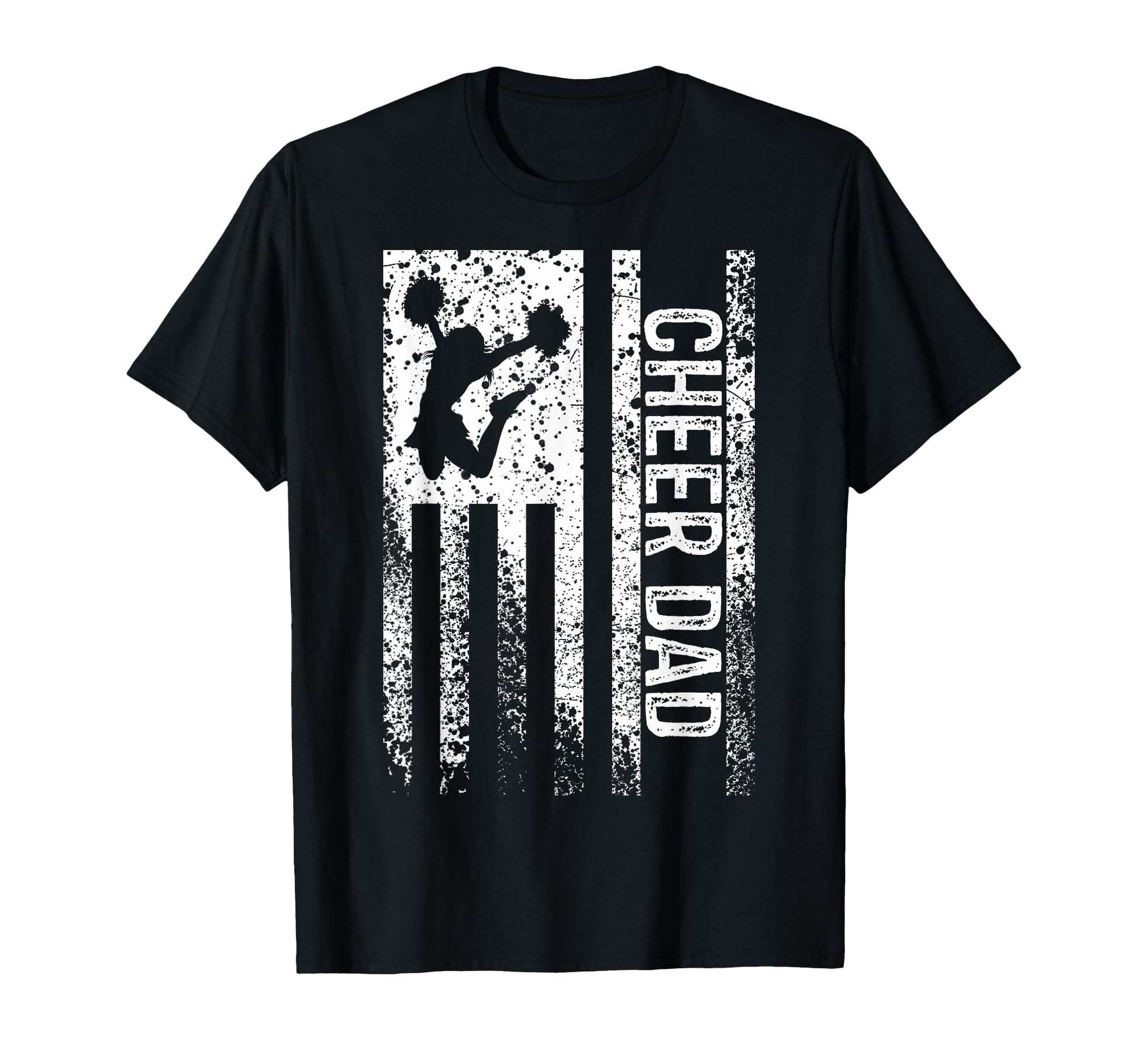 Cheer Dad American Flag Father T-Shirt - Trendy Graphic Men Women - T-Shirt, Sweatshirt, Hoodie