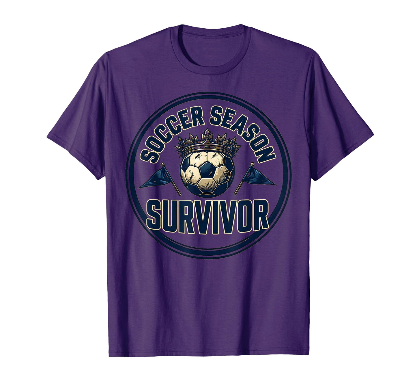 Soccer Season Survivor Funny Soccer Mom T-Shirt - Graphic Print for Adults - T-Shirt, Sweatshirt, Hoodie