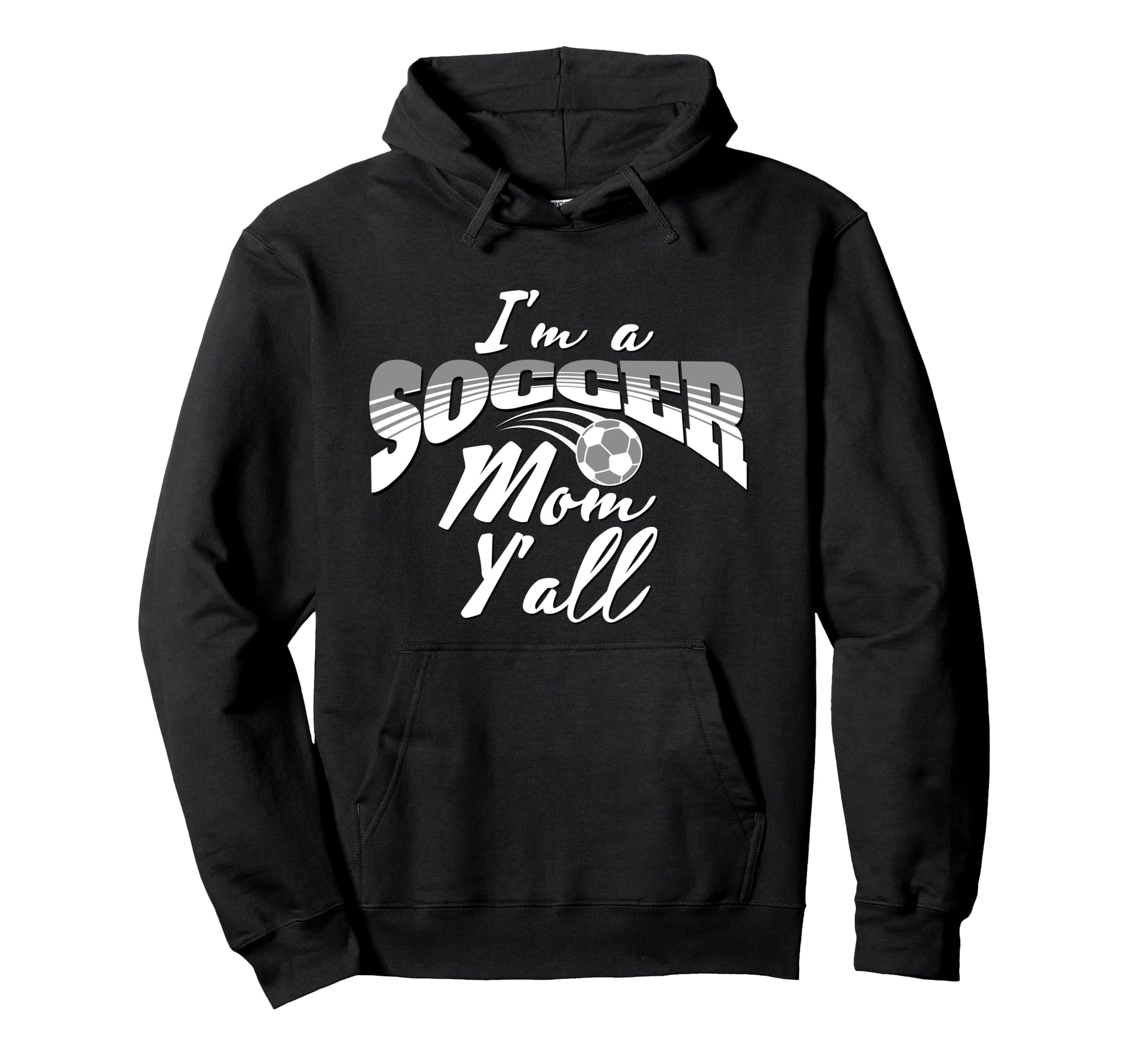 Mom Soccer Lover Soccer Mom Gift Gray Hoodie - Aesthetic Graphic Unisex - T-Shirt, Sweatshirt, Hoodie