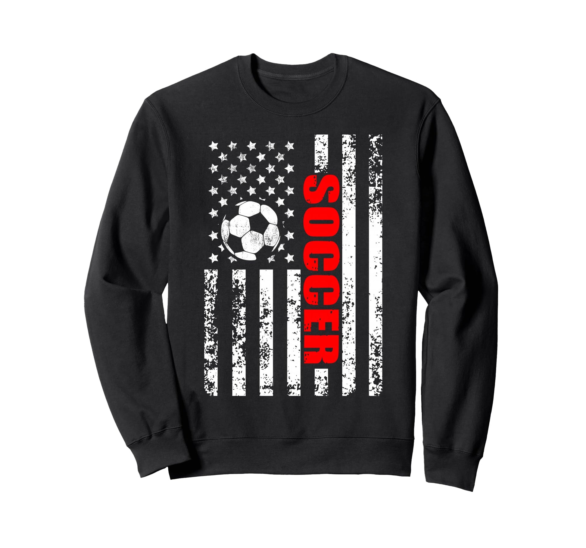 Us American Flag Soccer Patriotic Sweatshirt - Streetwear Style Men Women - T-Shirt, Sweatshirt, Hoodie