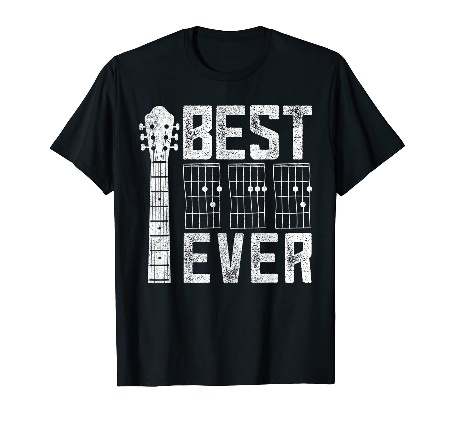 Best Dad Musician Fathers Day Guitar T-Shirt - Graphic Print Men Women - T-Shirt, Sweatshirt, Hoodie
