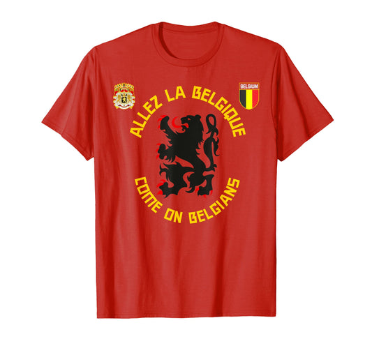 Allez La Belgique Belgian Football T-Shirt - Trendy Graphic Men Women - T-Shirt, Sweatshirt, Hoodie