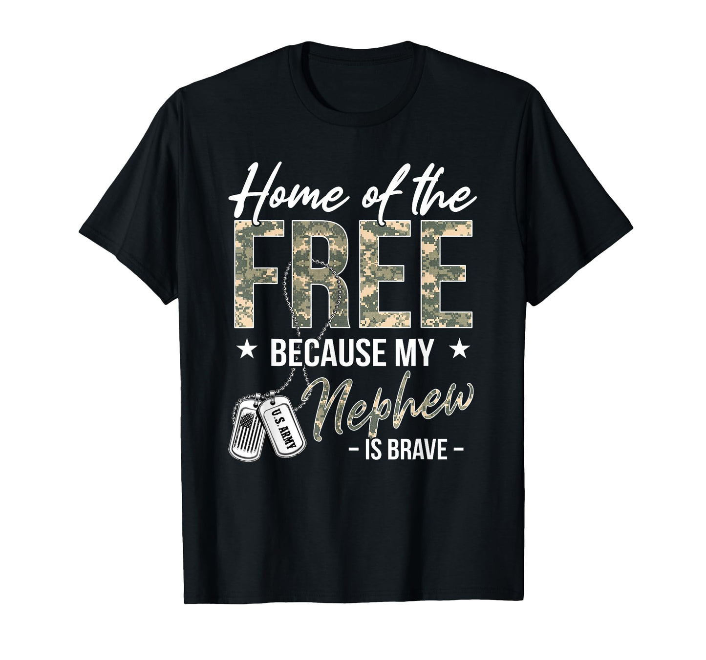 Home Free Because My Nephew Is Brave T-Shirt - Minimalist Print Unisex - T-Shirt, Sweatshirt, Hoodie