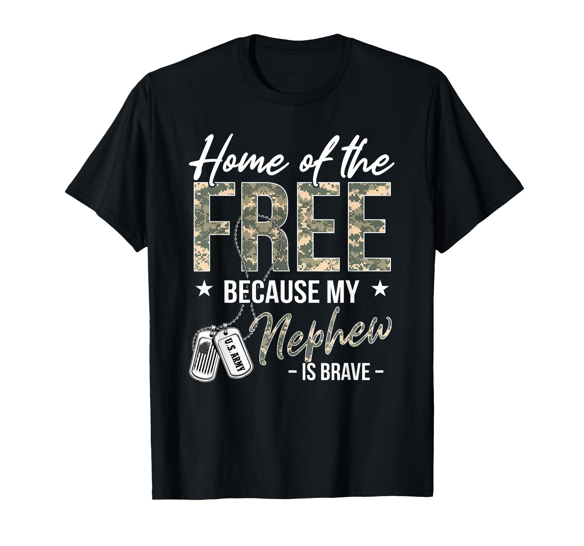 Home Free Because My Nephew Is Brave T-Shirt - Minimalist Print Unisex - T-Shirt, Sweatshirt, Hoodie