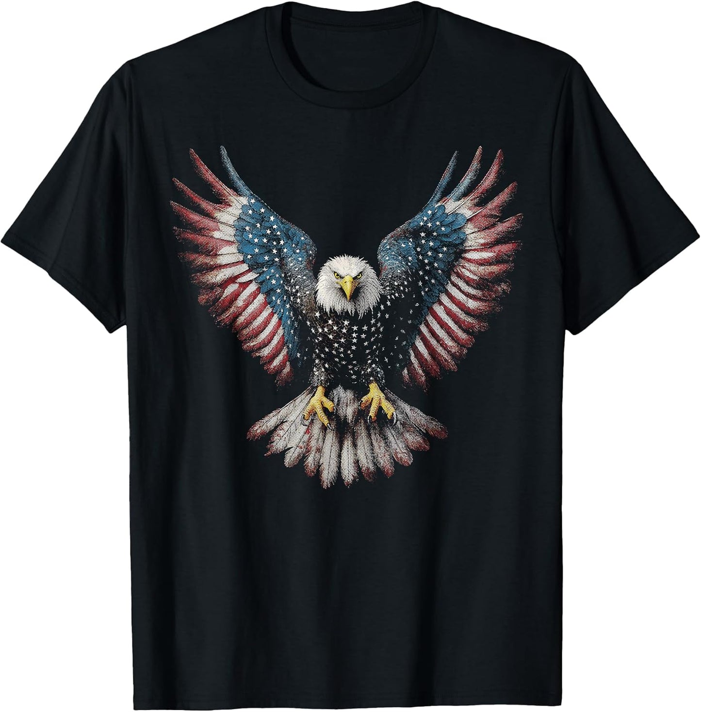 American Flag Bald Eagle 4th of July USA Patriotic Men Women T-Shirt Unisex T-shirt, Sweatshirt, Hoodie, Long Sleeve Tee - T-Shirt, Sweatshirt, Hoodie