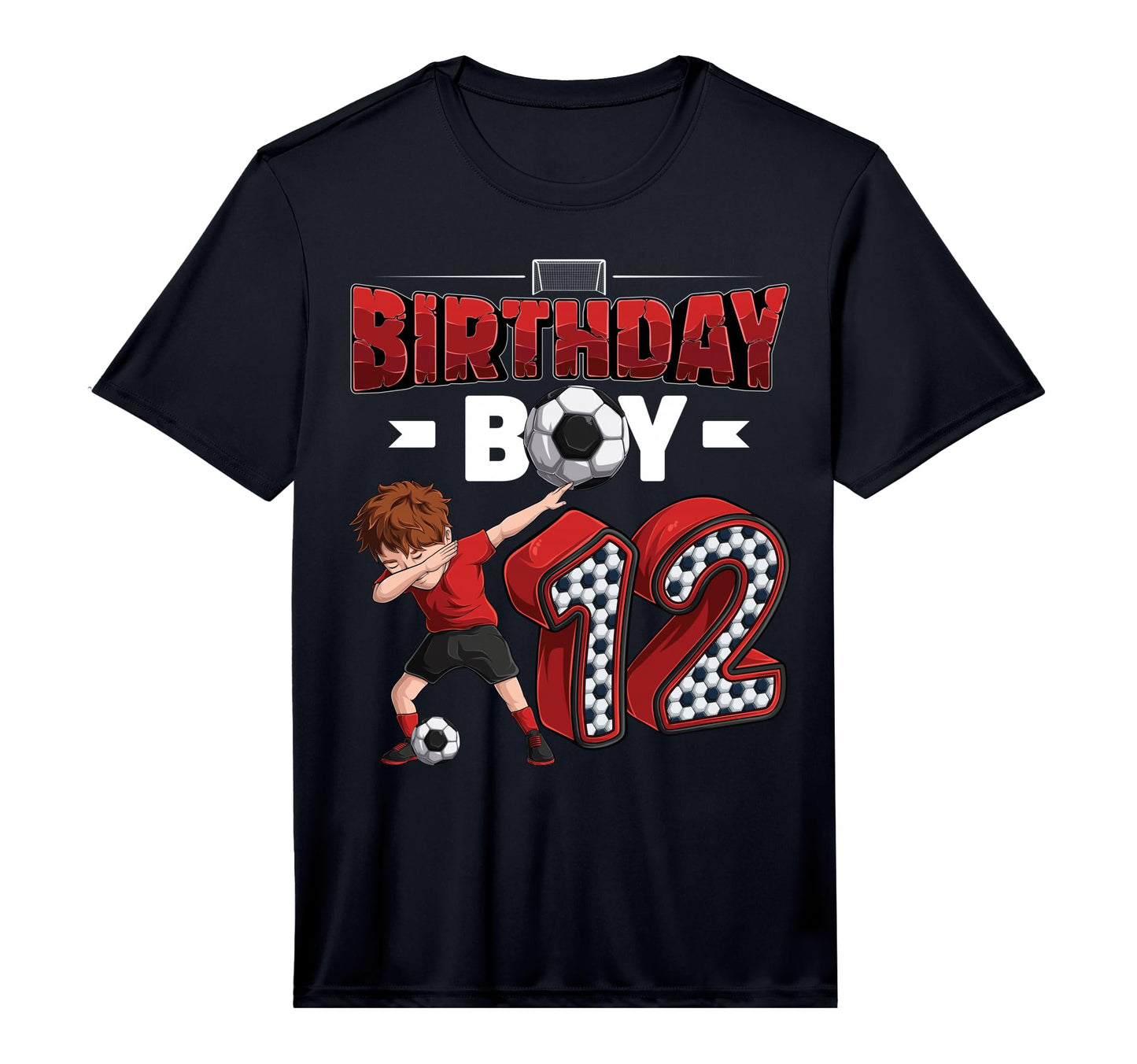 Dabbing 12 Year Old Soccer Player 12Th T-Shirt - Graphic Print Unisex - T-Shirt, Sweatshirt, Hoodie