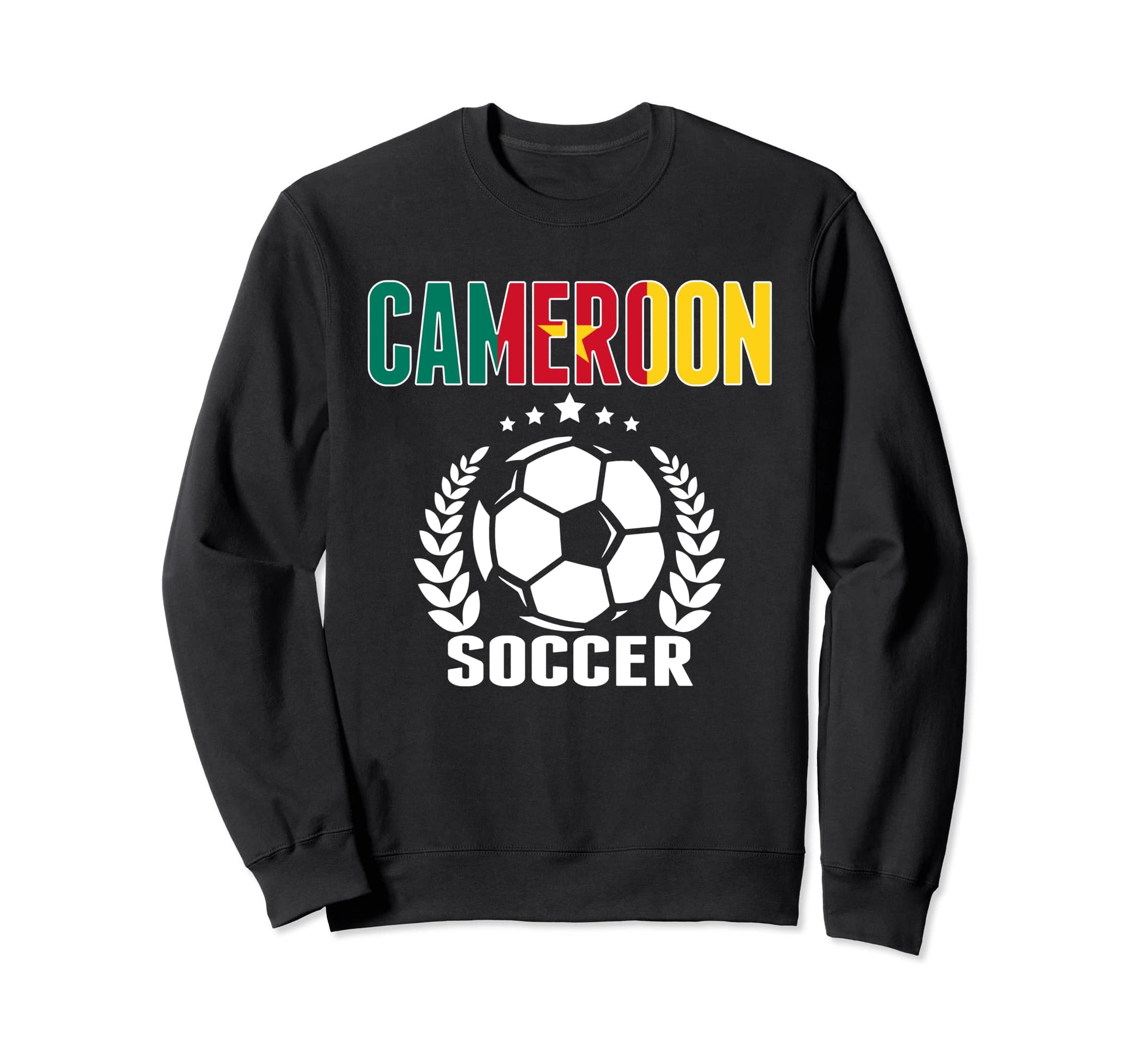 Cameroon Soccer Fans Jersey Sweatshirt - Graphic Print for Adults - T-Shirt, Sweatshirt, Hoodie