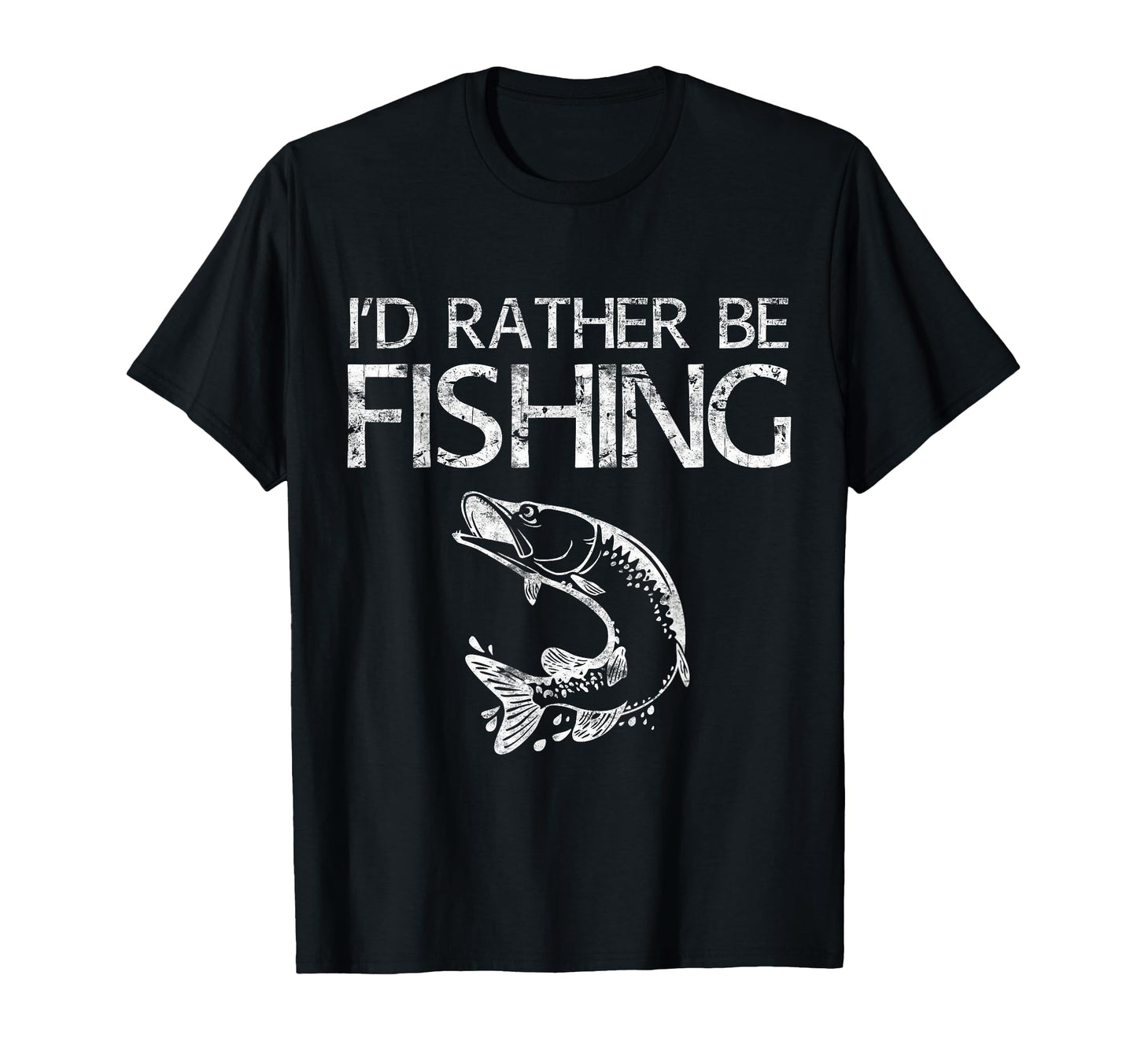 Id Rather Be Fishing Funny Fishing T-Shirt - Fun Novelty Design for Adults - T-Shirt, Sweatshirt, Hoodie