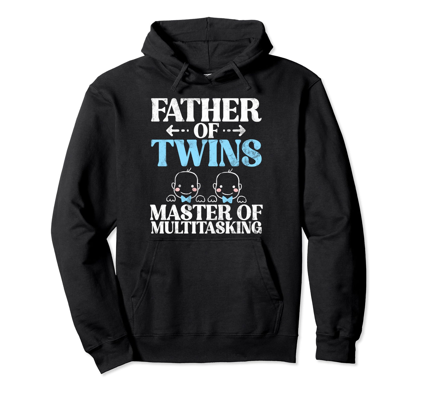 Father Twins Master Multitasking Twin Dad Hoodie - Minimalist Print Unisex - T-Shirt, Sweatshirt, Hoodie