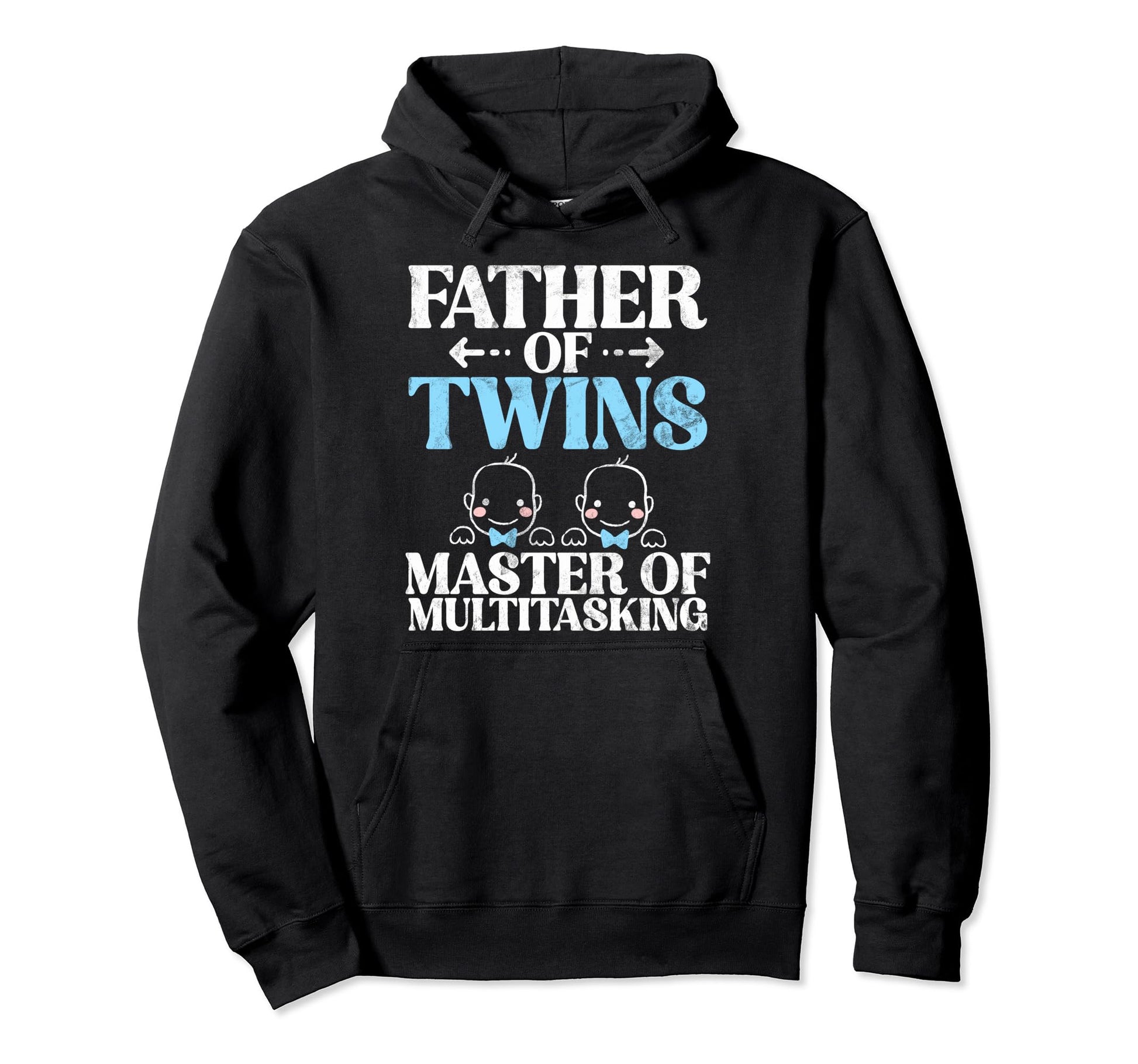 Father Twins Master Multitasking Twin Dad Hoodie - Minimalist Print Unisex - T-Shirt, Sweatshirt, Hoodie