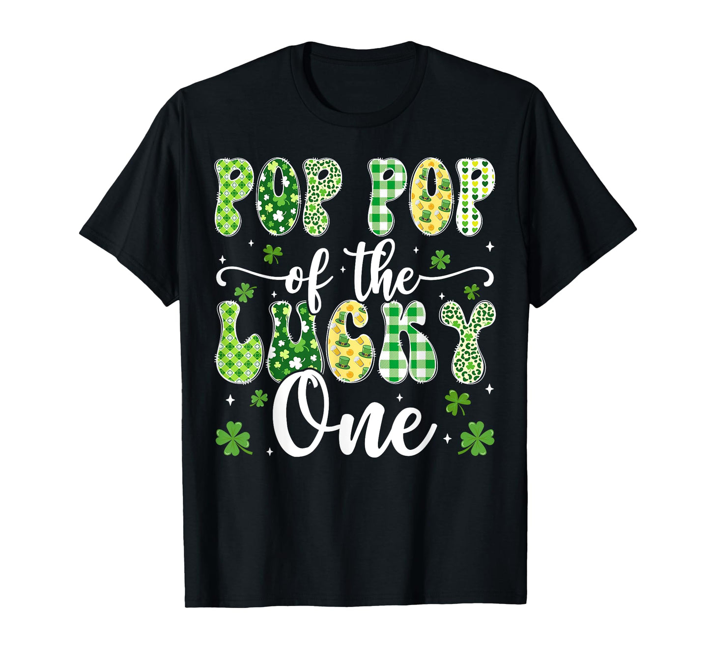 Pop Pop Lucky One First Birthday St T-Shirt - Novelty Apparel Men Women - T-Shirt, Sweatshirt, Hoodie