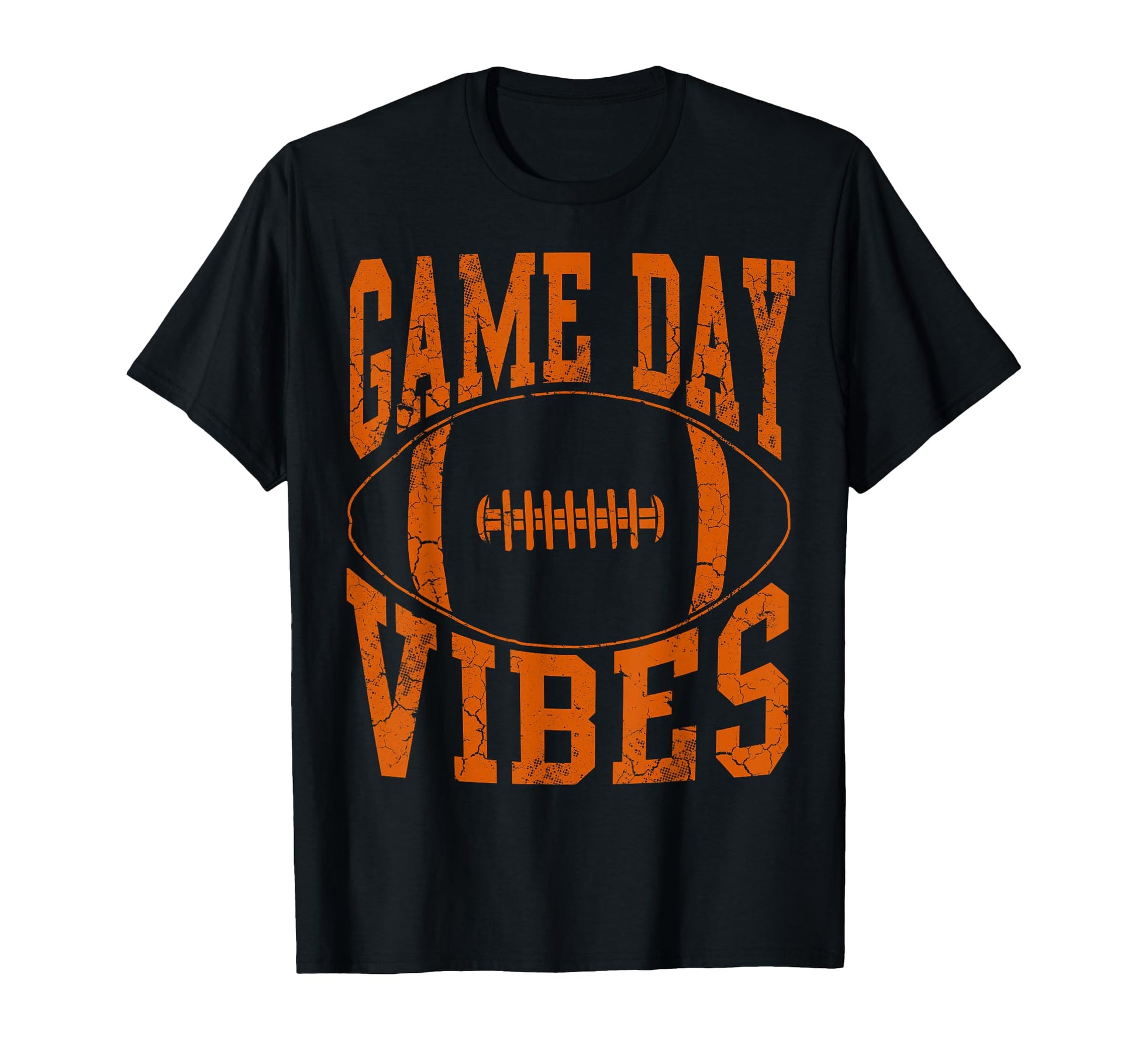 Game Day Vibes Orange Football T-Shirt - Trendy Graphic for Adults - T-Shirt, Sweatshirt, Hoodie
