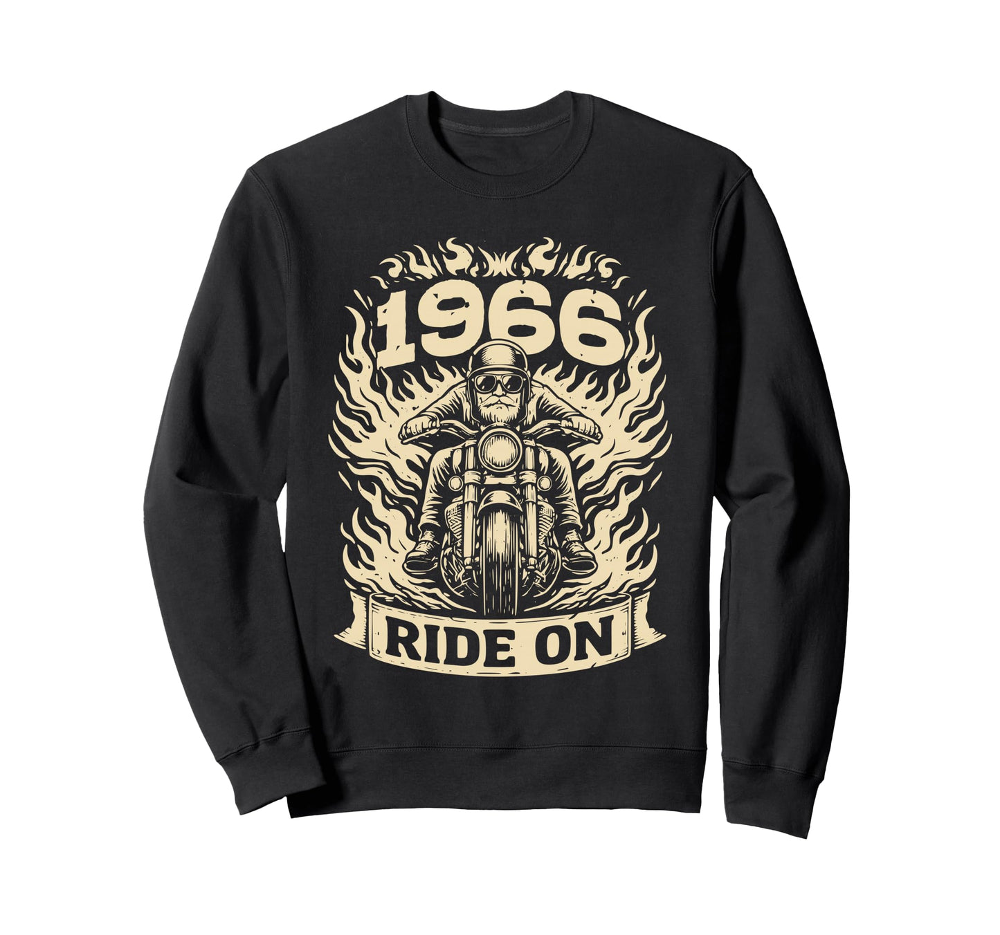 Biker 1966 Ride Birthday Sweatshirt - Casual Everyday Wear Unisex - T-Shirt, Sweatshirt, Hoodie