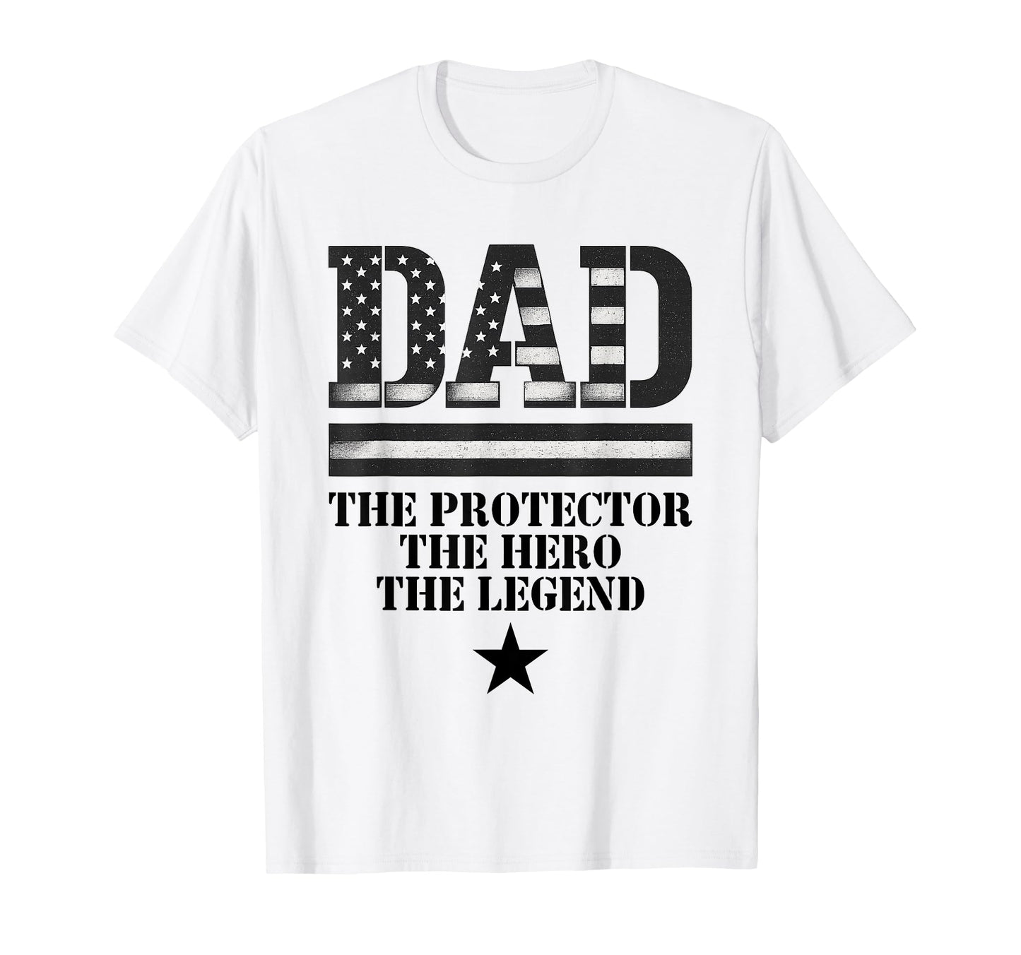 Patriotic Military Dad Stencil Flag T-Shirt - Trendy Graphic Unisex - T-Shirt, Sweatshirt, Hoodie