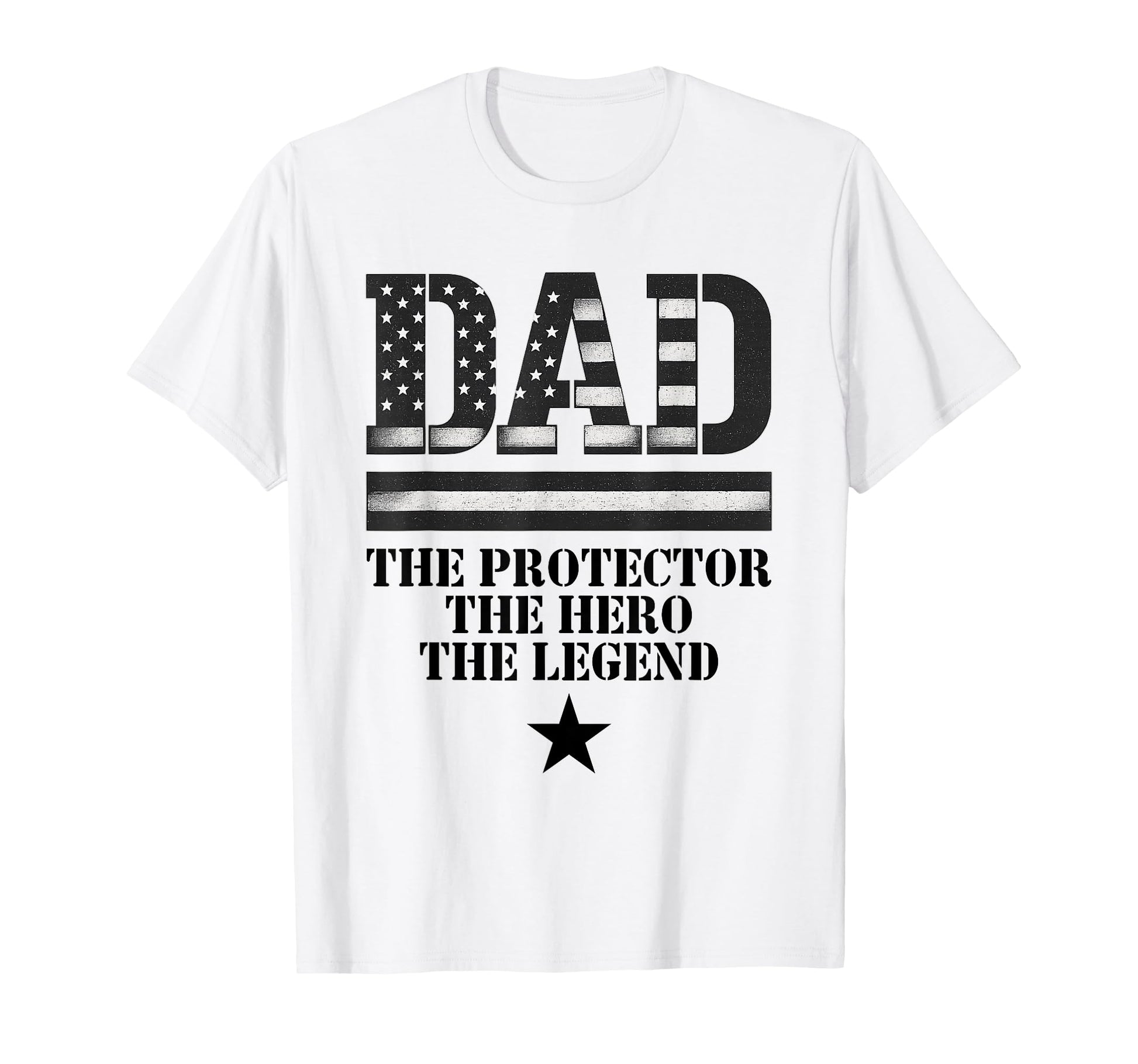 Patriotic Military Dad Stencil Flag T-Shirt - Trendy Graphic Unisex - T-Shirt, Sweatshirt, Hoodie