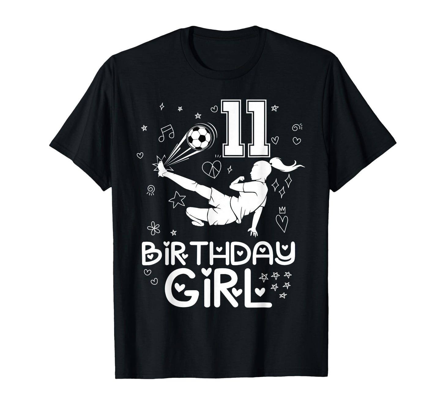 11 Years Old Birthday Soccer Player Family T-Shirt - Unique Graphic Unisex - T-Shirt, Sweatshirt, Hoodie
