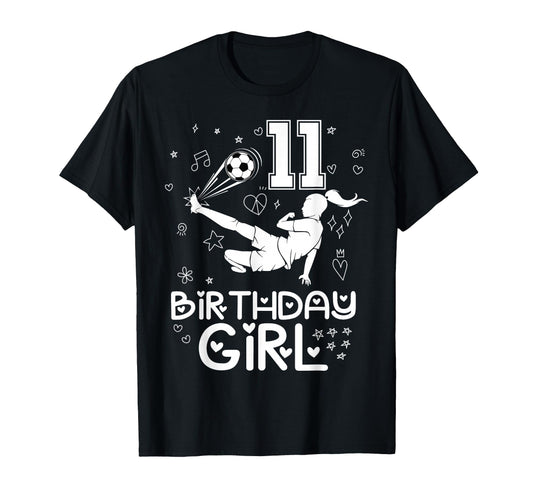 11 Years Old Birthday Soccer Player Family T-Shirt - Unique Graphic Unisex - T-Shirt, Sweatshirt, Hoodie