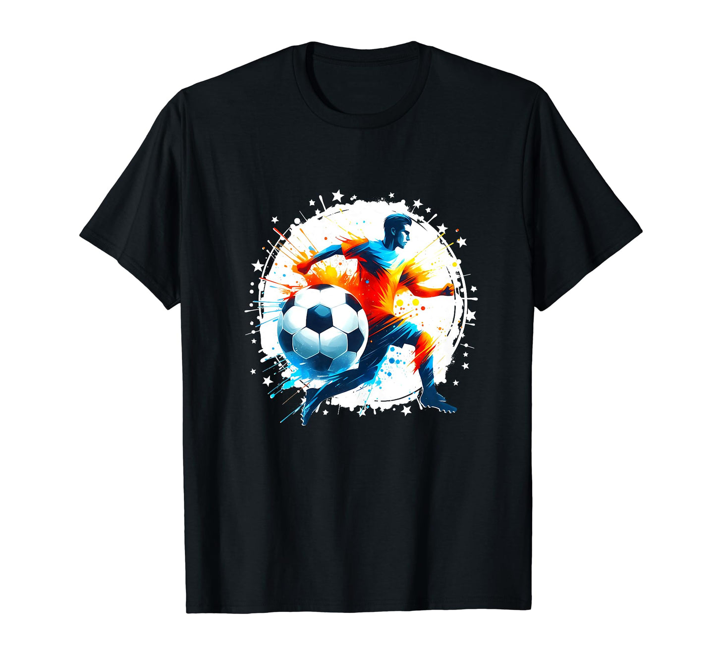 Soccer Soccer Ball Soccer Player T-Shirt - Custom Art Print Men Women - T-Shirt, Sweatshirt, Hoodie