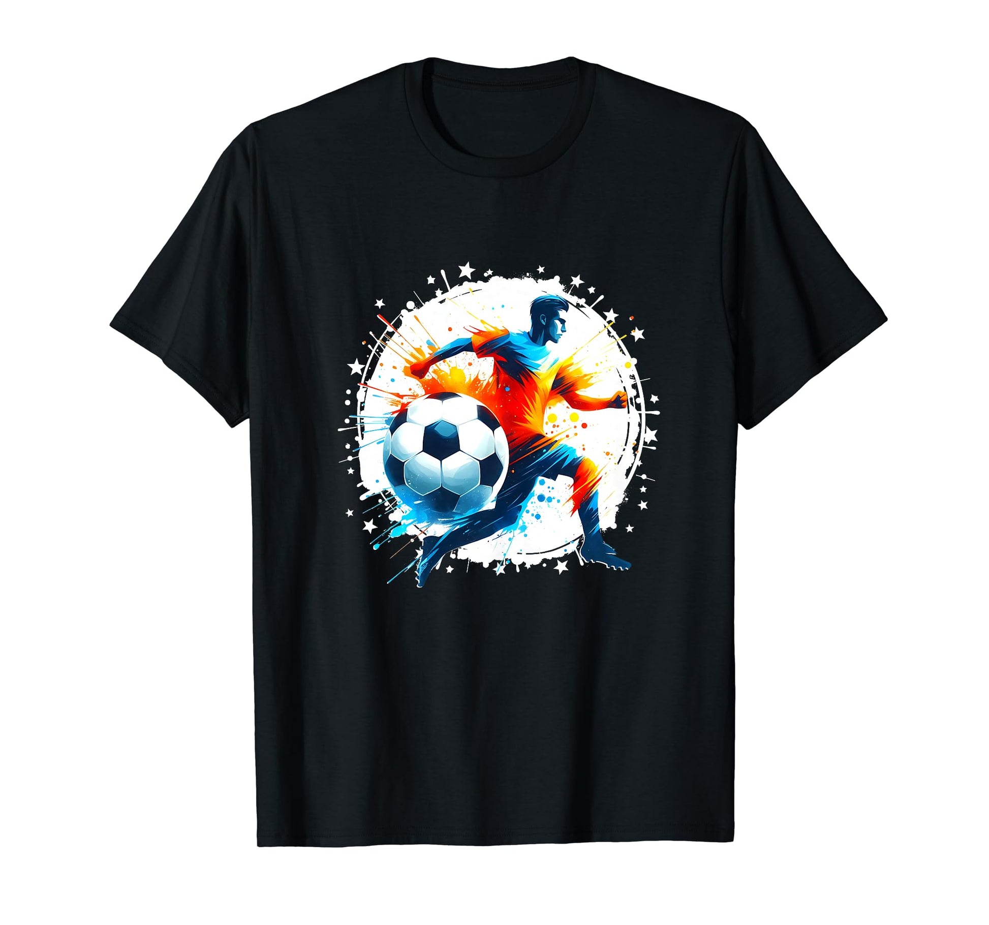 Soccer Soccer Ball Soccer Player T-Shirt - Custom Art Print Men Women - T-Shirt, Sweatshirt, Hoodie