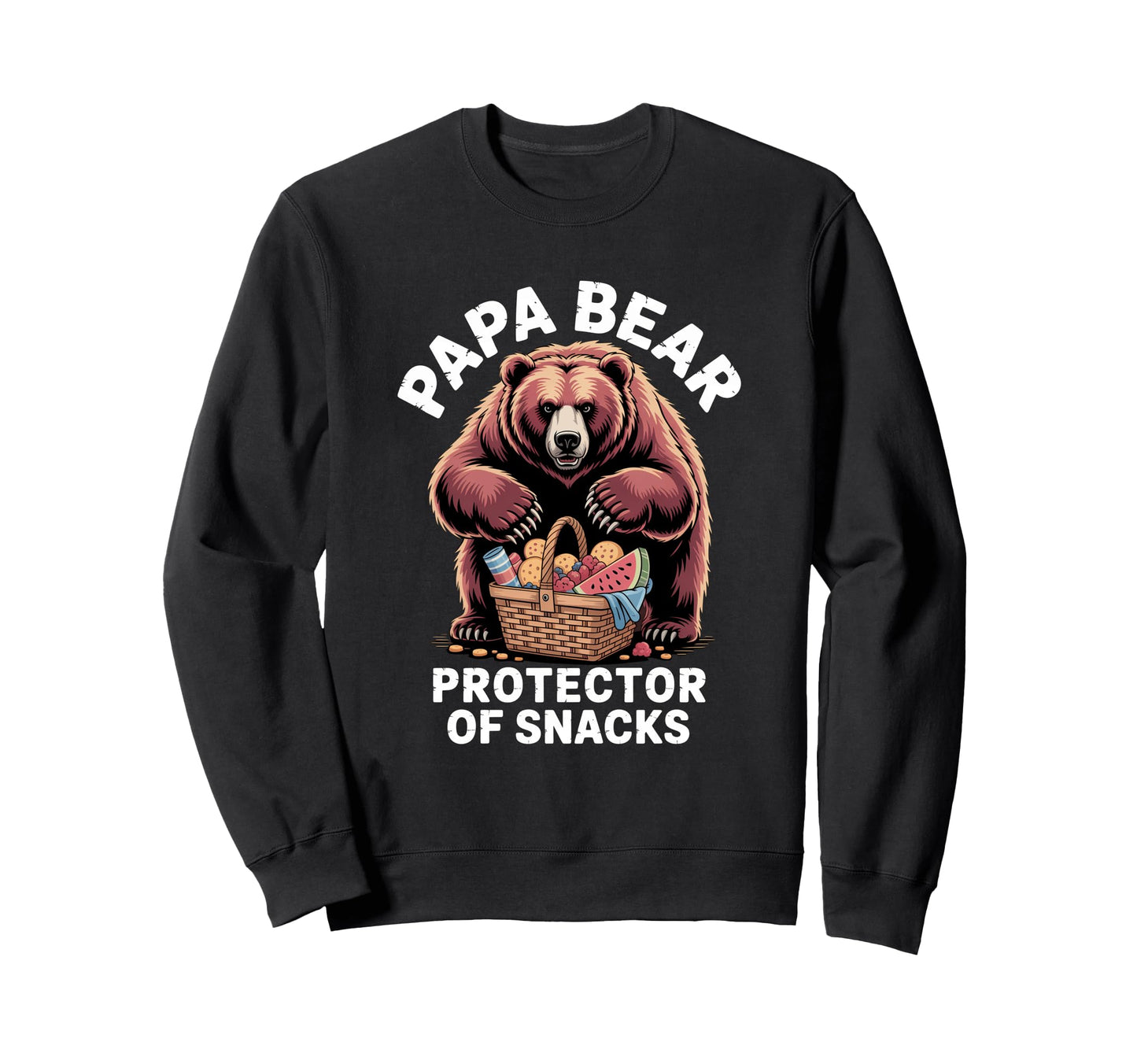 Papa Bear Protector Snacks Funny Sweatshirt - Novelty Apparel for Adults - T-Shirt, Sweatshirt, Hoodie