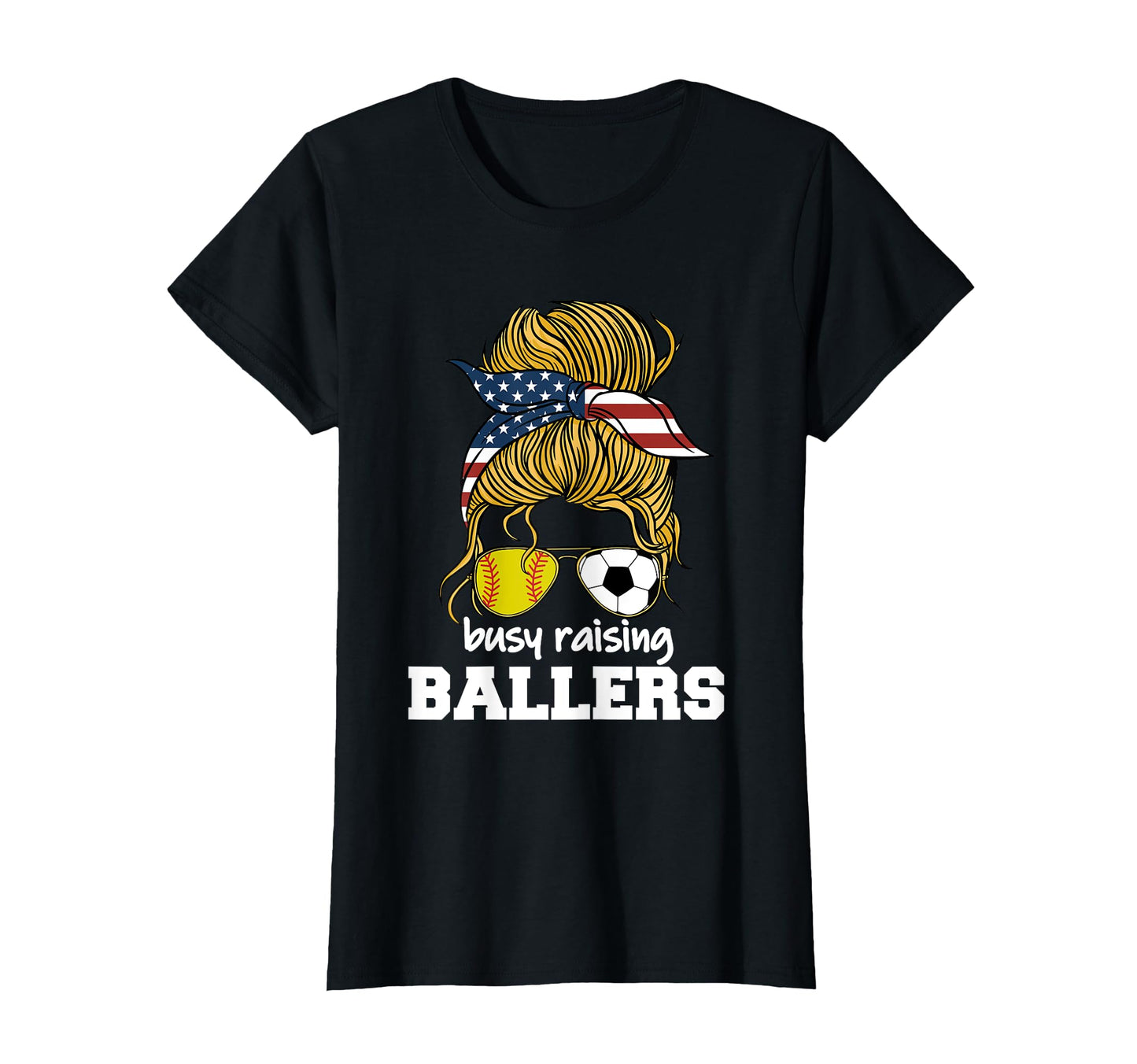 Softball And Soccer Mom Busy Raising T-Shirt - Minimalist Print for Adults - T-Shirt, Sweatshirt, Hoodie