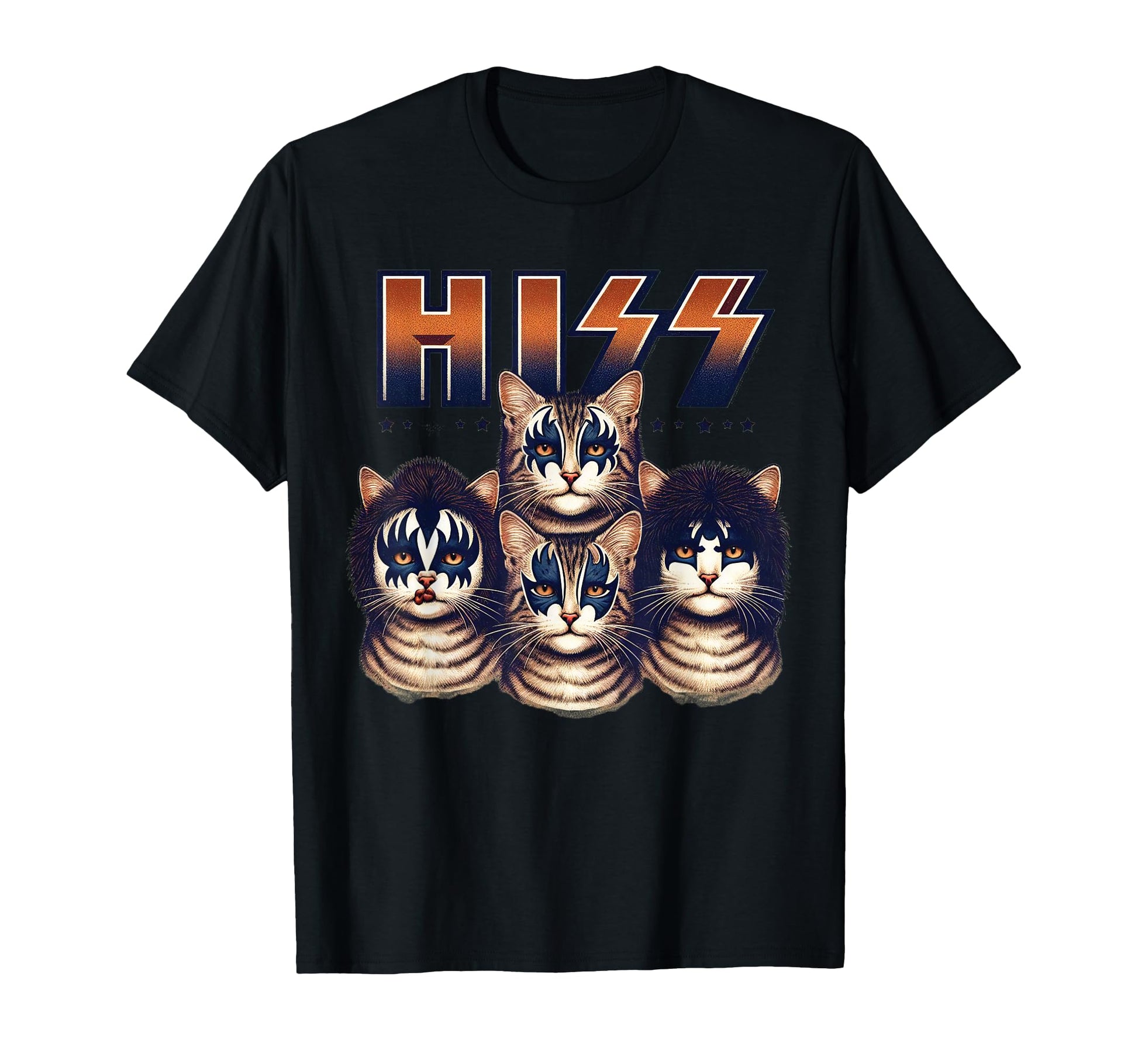 Hiss Cats Rock Kittens Rocking Cat Lover T-Shirt - Graphic Print Men Women - T-Shirt, Sweatshirt, Hoodie