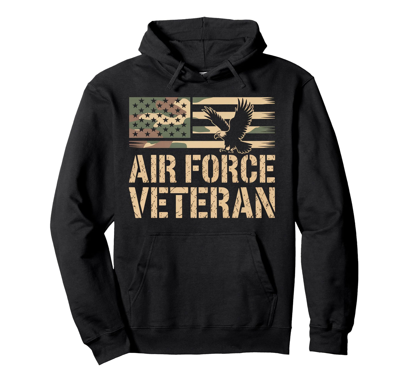 Air Force Veteran Us American Flag Hoodie - Fun Novelty Design for Adults - T-Shirt, Sweatshirt, Hoodie