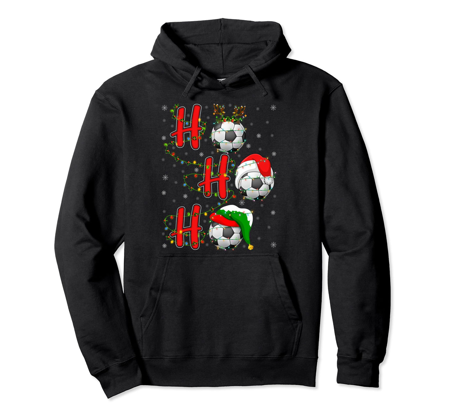 Matching Family Santa Ho Ho Ho Soccer Hoodie - Novelty Apparel Unisex - T-Shirt, Sweatshirt, Hoodie