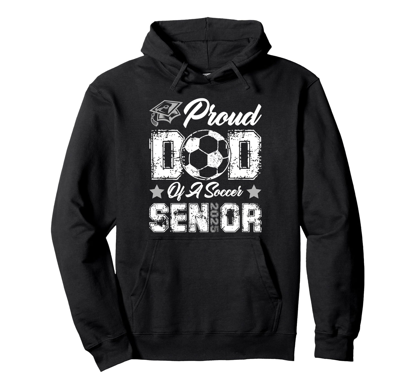 Proud Dad Soccer Senior Class 2025 Hoodie - Minimalist Print for Adults - T-Shirt, Sweatshirt, Hoodie