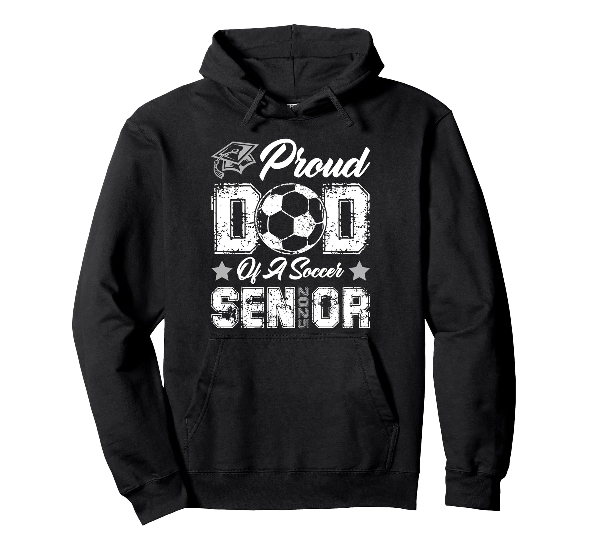 Proud Dad Soccer Senior Class 2025 Hoodie - Minimalist Print for Adults - T-Shirt, Sweatshirt, Hoodie