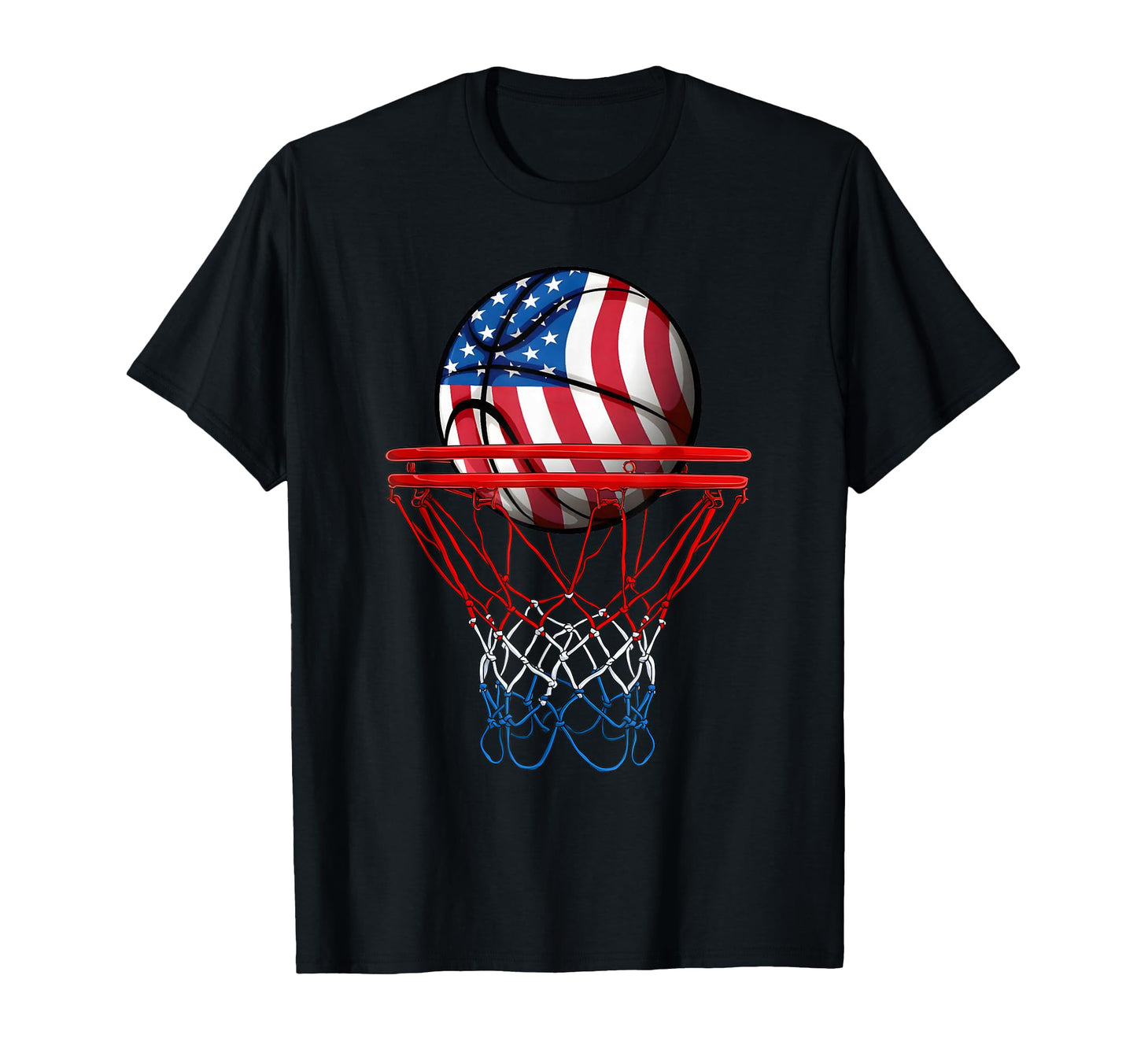 Basketball American Patriotic 4Th July T-Shirt - Graphic Print for Adults - T-Shirt, Sweatshirt, Hoodie