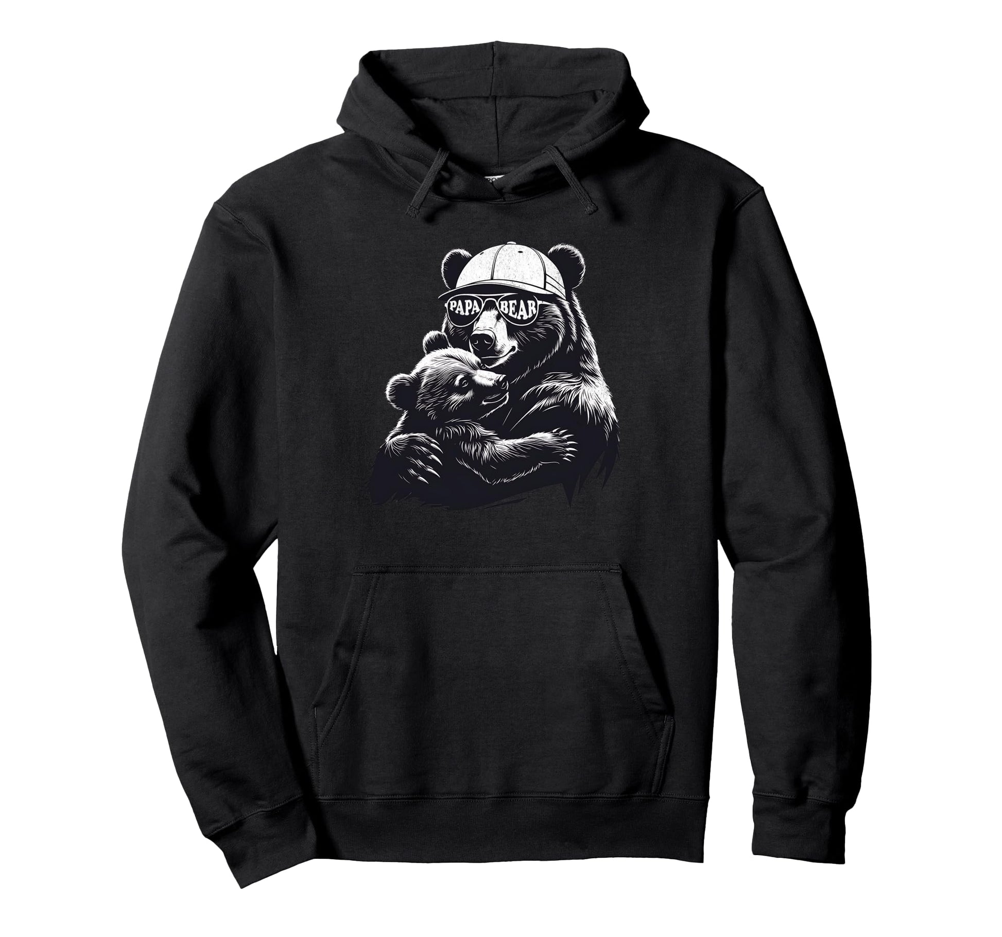 Papa Bear Best Dad Gifts Bear Hoodie - Fun Novelty Design Men Women - T-Shirt, Sweatshirt, Hoodie