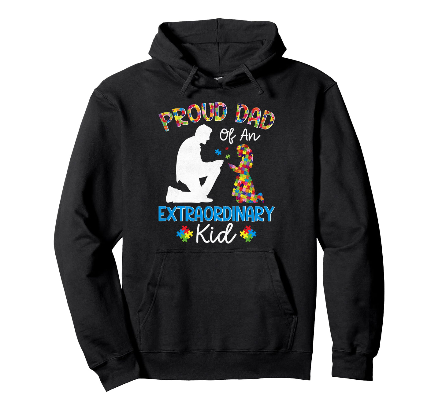 Autism Awareness Father Autistic Hoodie - Minimalist Print for Adults - T-Shirt, Sweatshirt, Hoodie