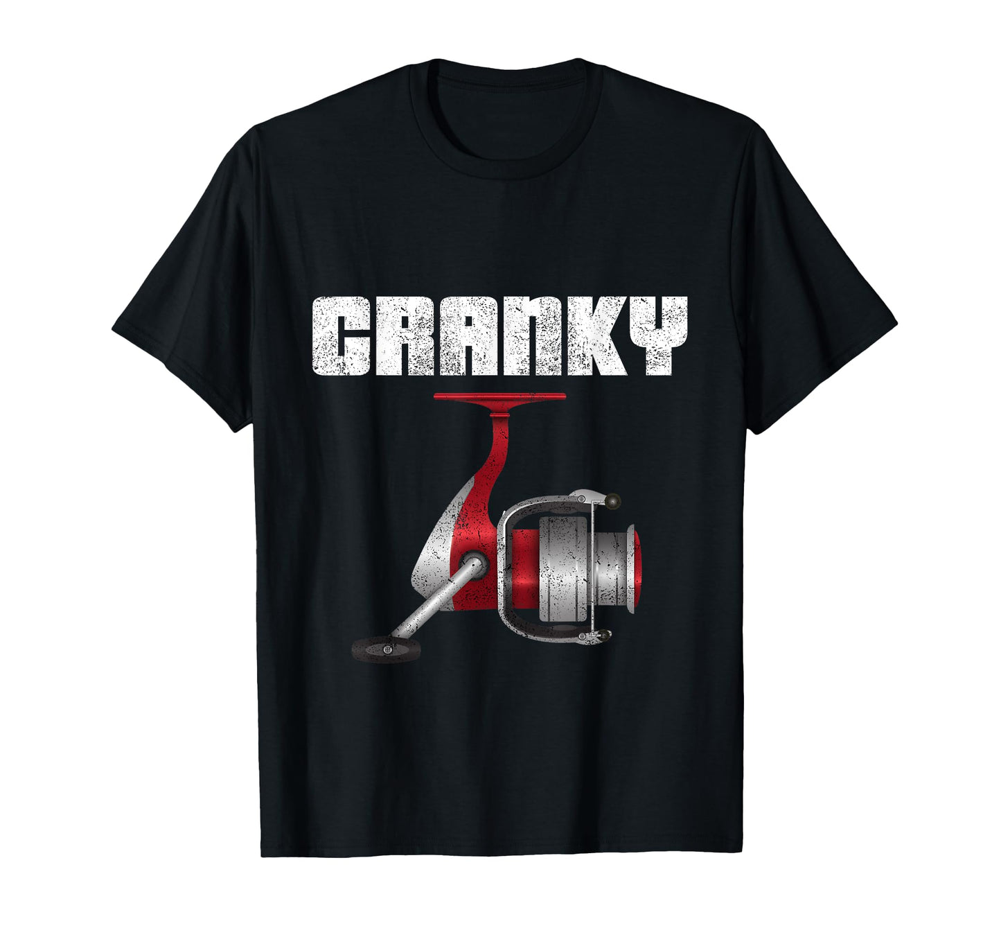 Funny Fishing Cranky Fishing Reel Fish T-Shirt - Unique Graphic Men Women - T-Shirt, Sweatshirt, Hoodie