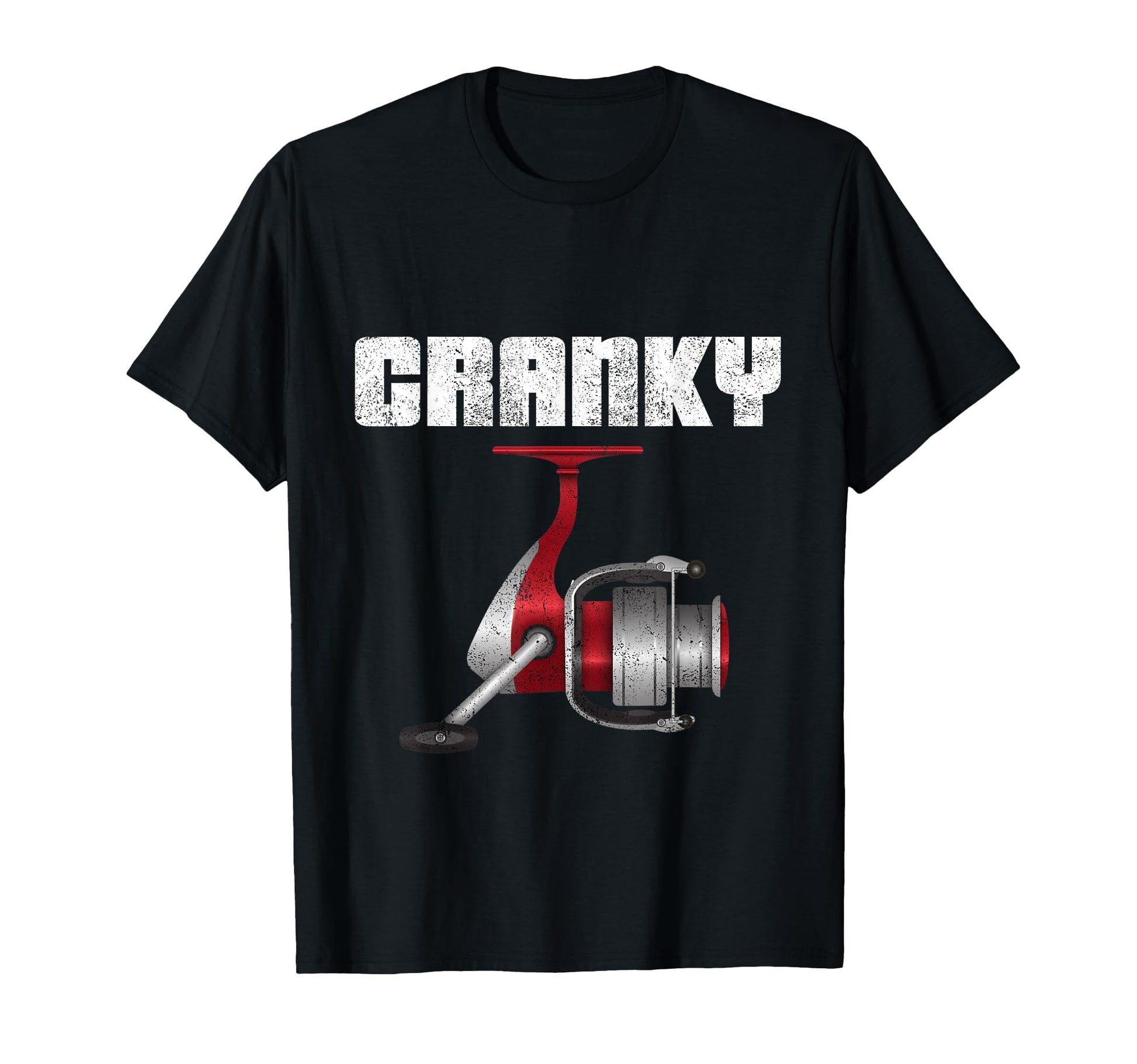 Funny Fishing Cranky Fishing Reel Fish T-Shirt - Unique Graphic Men Women - T-Shirt, Sweatshirt, Hoodie