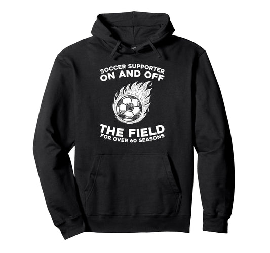 60 Years Old Player Team Sports Hoodie - Minimalist Print for Adults - T-Shirt, Sweatshirt, Hoodie