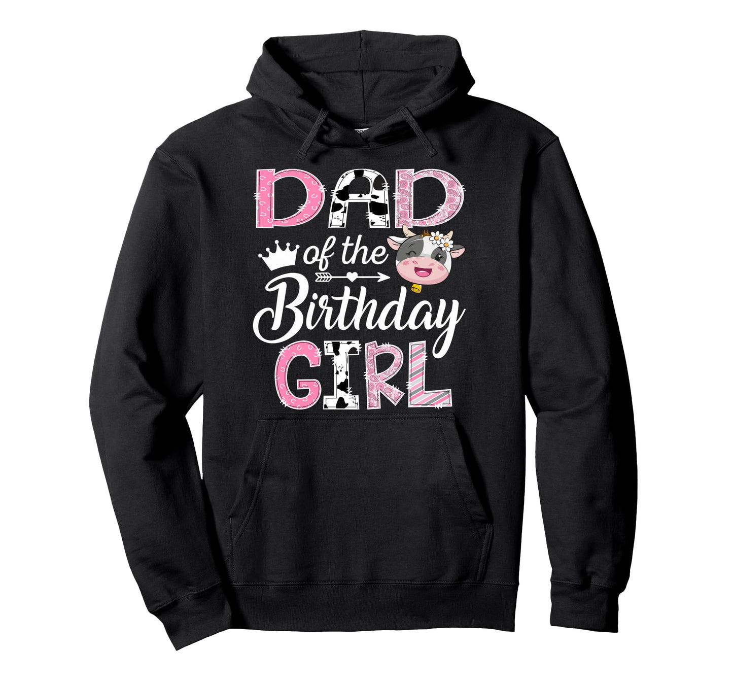 Dad Birthday Farm Cow 1St Birthday Hoodie - Minimalist Print for Adults - T-Shirt, Sweatshirt, Hoodie
