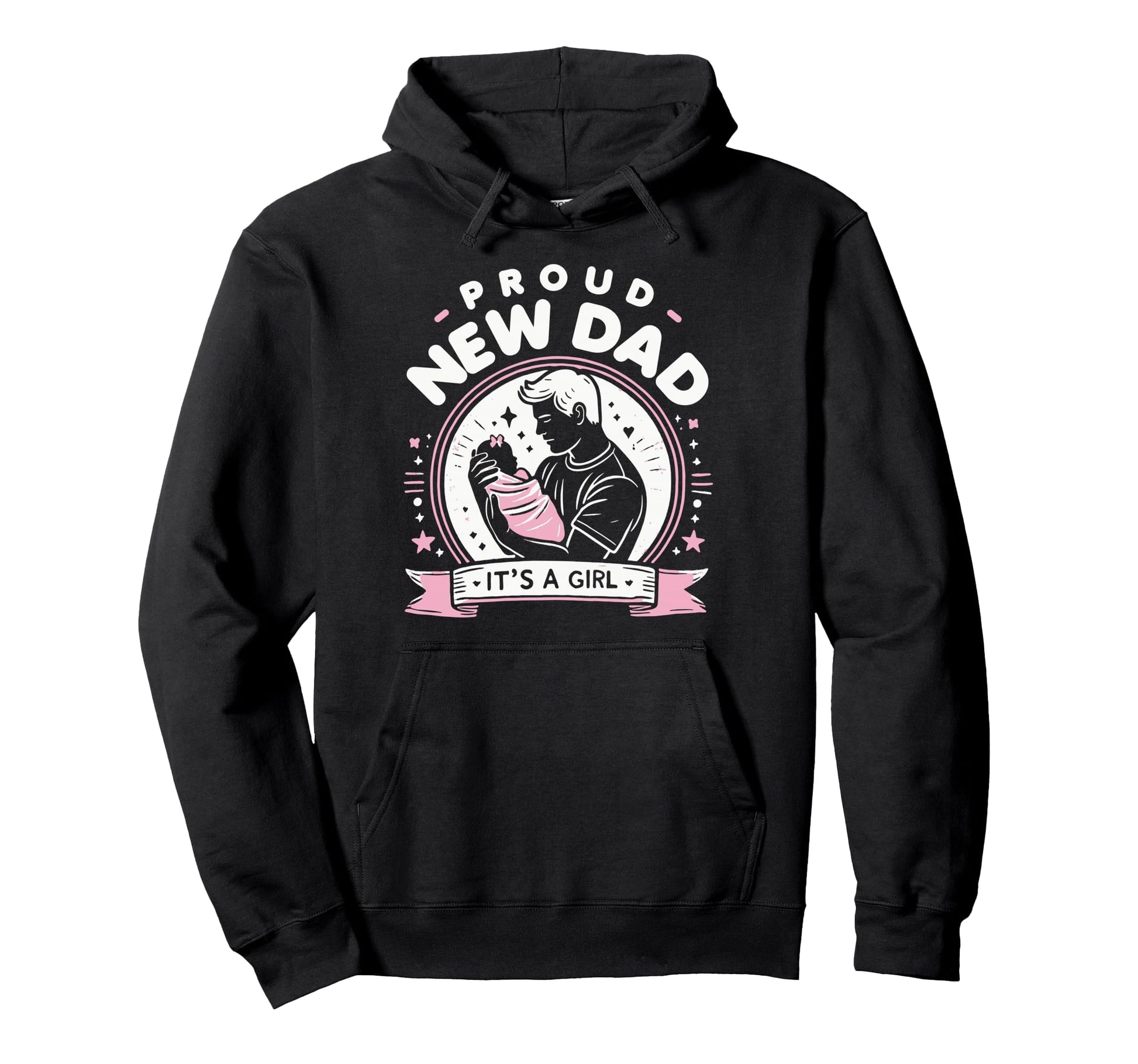 Proud New Dad Its First Time Dad Hoodie - Novelty Apparel Men Women - T-Shirt, Sweatshirt, Hoodie
